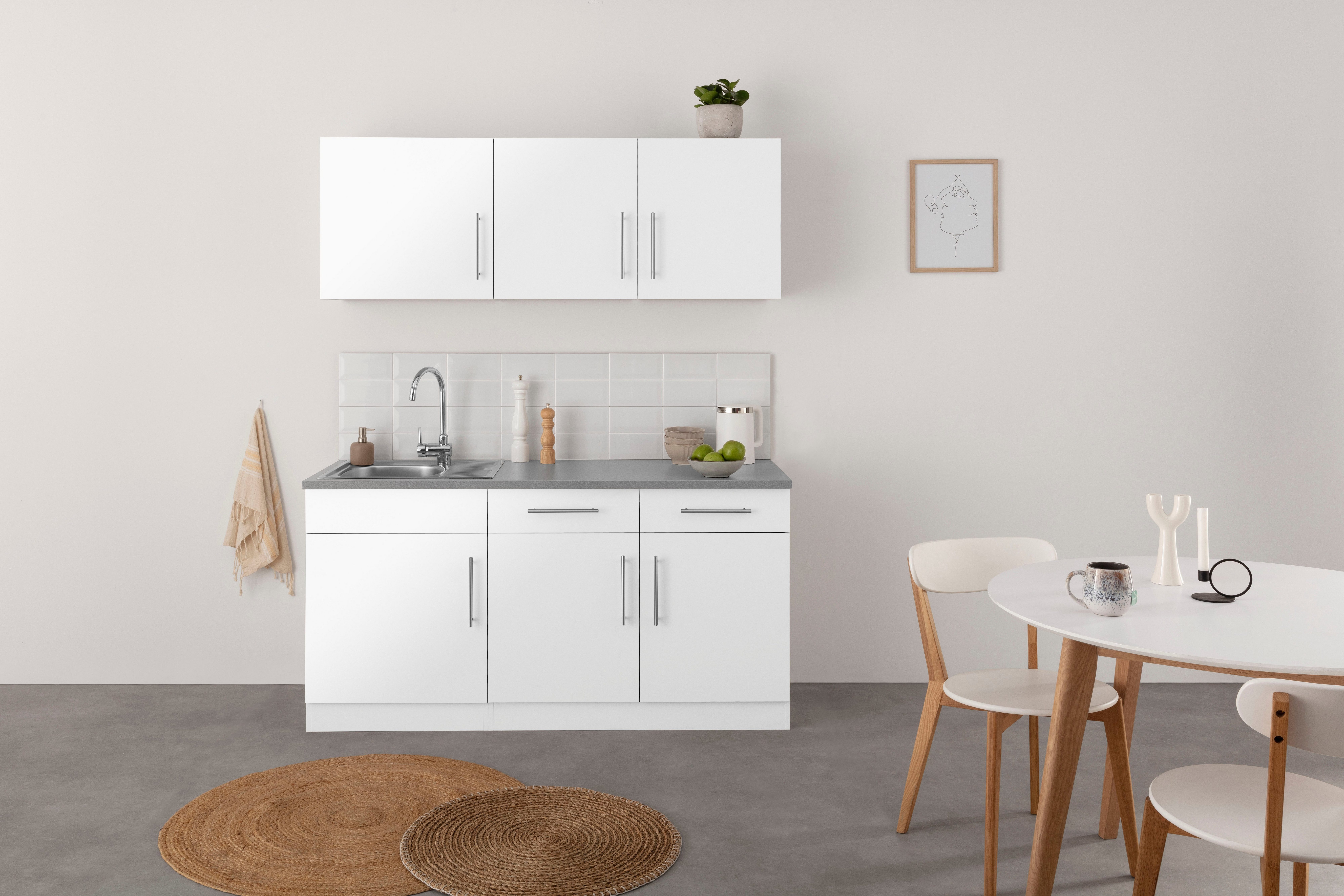 wiho Küchen Pantry keuken Cali zonder elektrische apparaten, breedte 160 cm