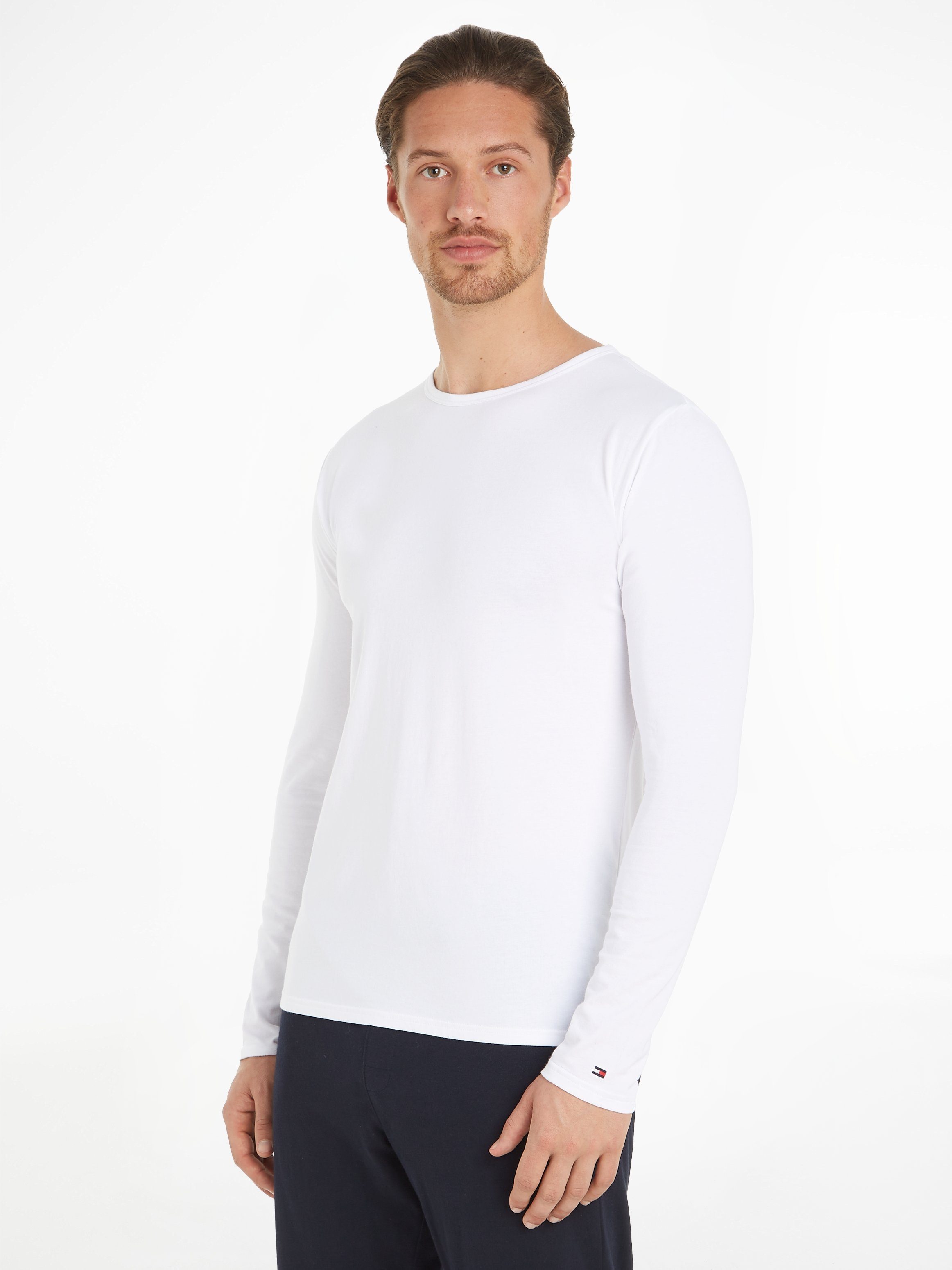 Tommy Hilfiger Underwear T-shirt 3P LS Tee met merklabel (Set van 3)