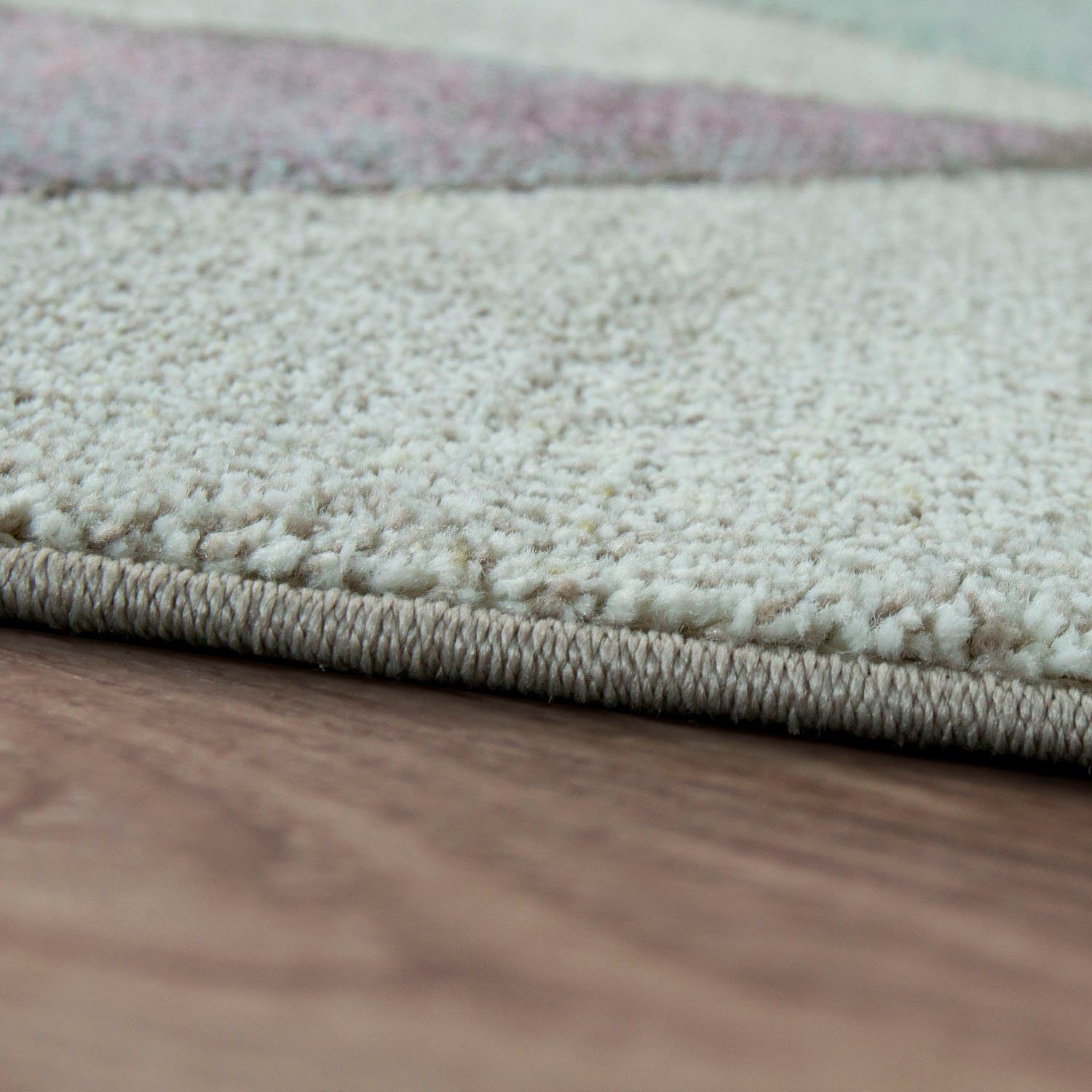 Paco Home Vloerkleed Kosy 513 Korte pool, kleurrijk geometrisch dessin, pastelkleuren