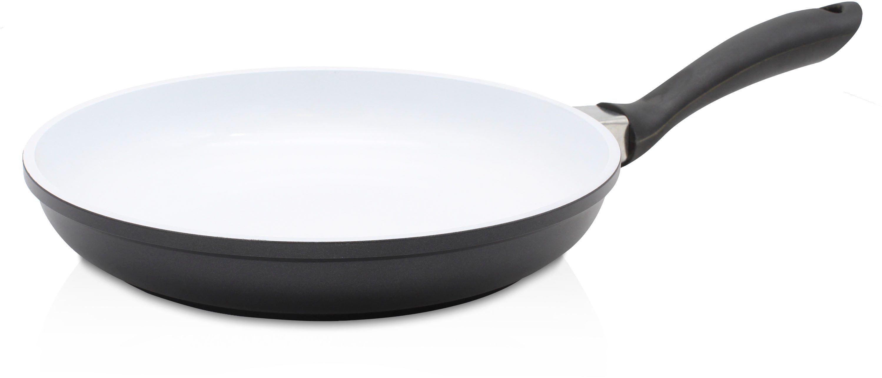 Krüger Koekenpan Gietaluminium koekenpan plat OSLO (1-delig) koekenpannen maat Ø 28 cm x 5,5 cm zwart