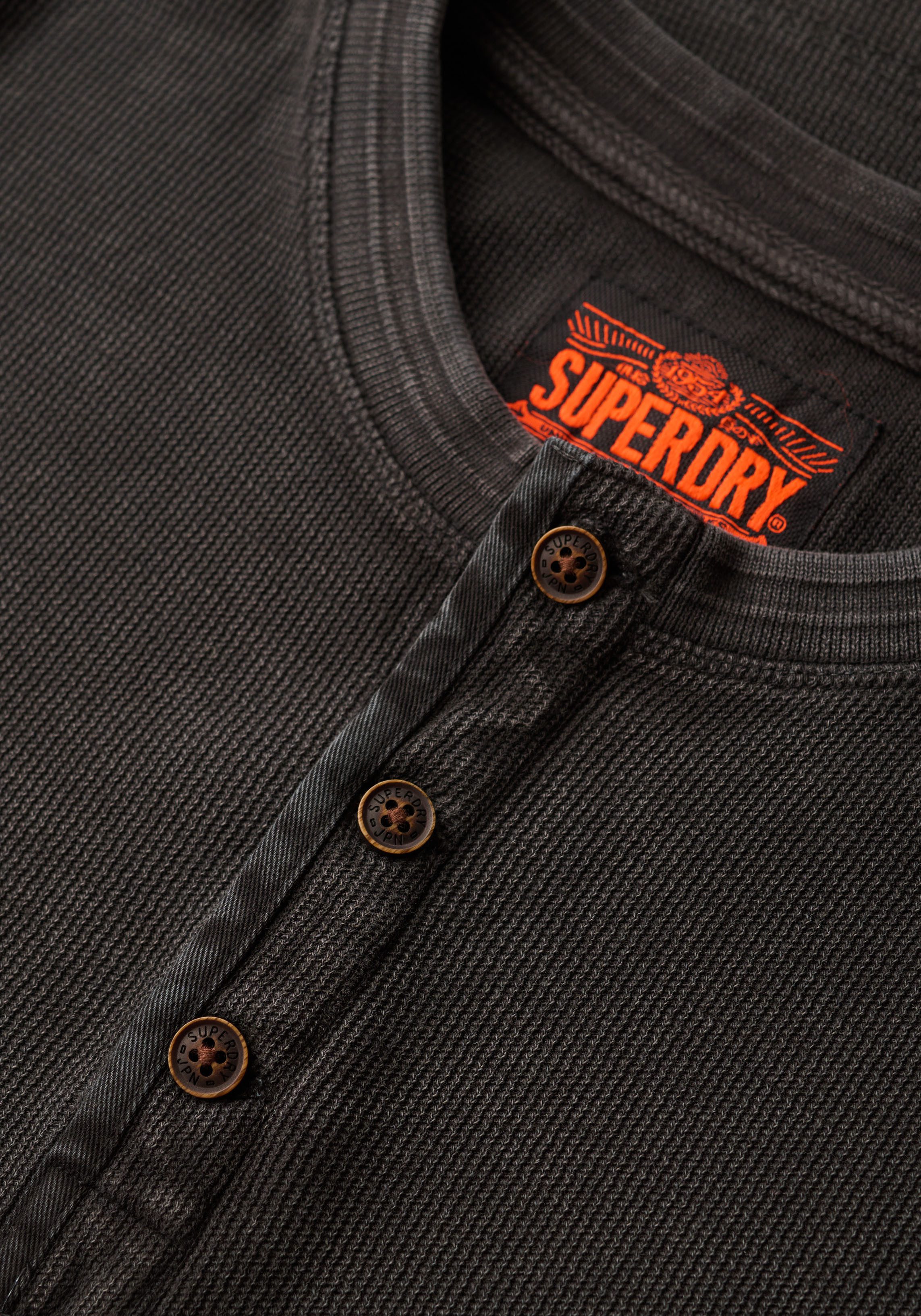 Superdry T-shirt Vintage Textured Grandad Top