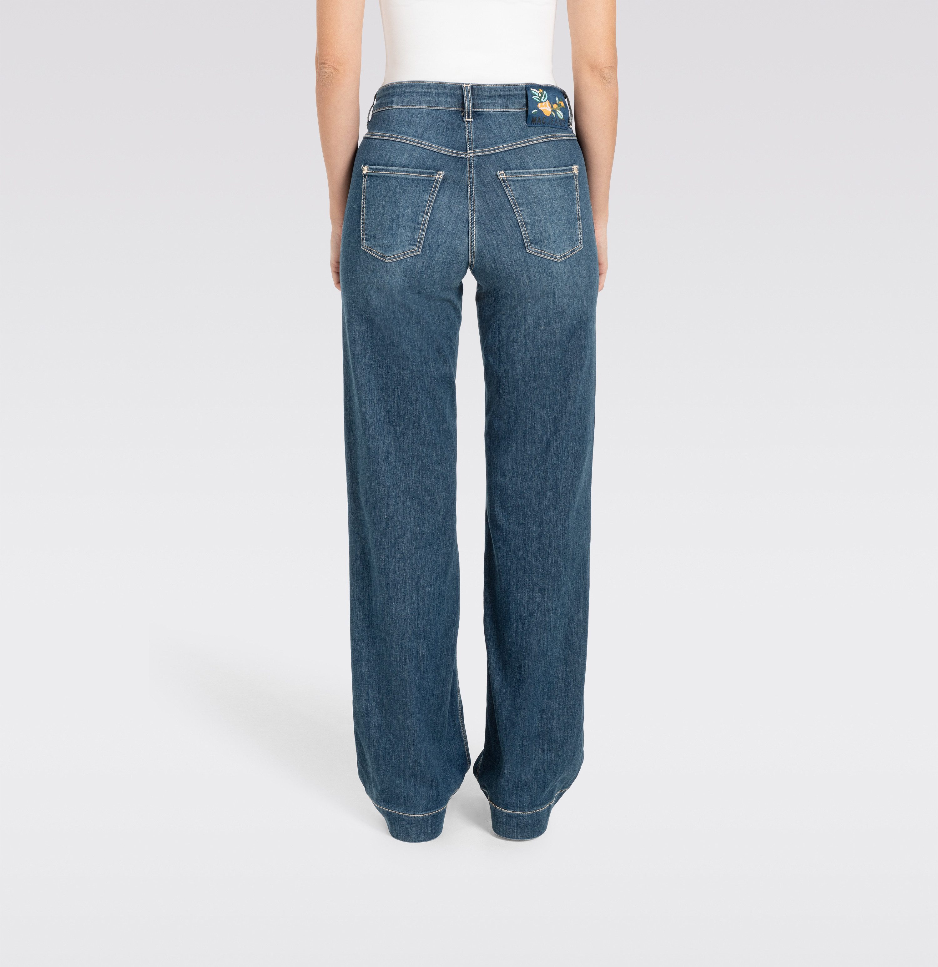 MAC Wijde jeans DREAM WIDE met wijde broekspijp - stretch
