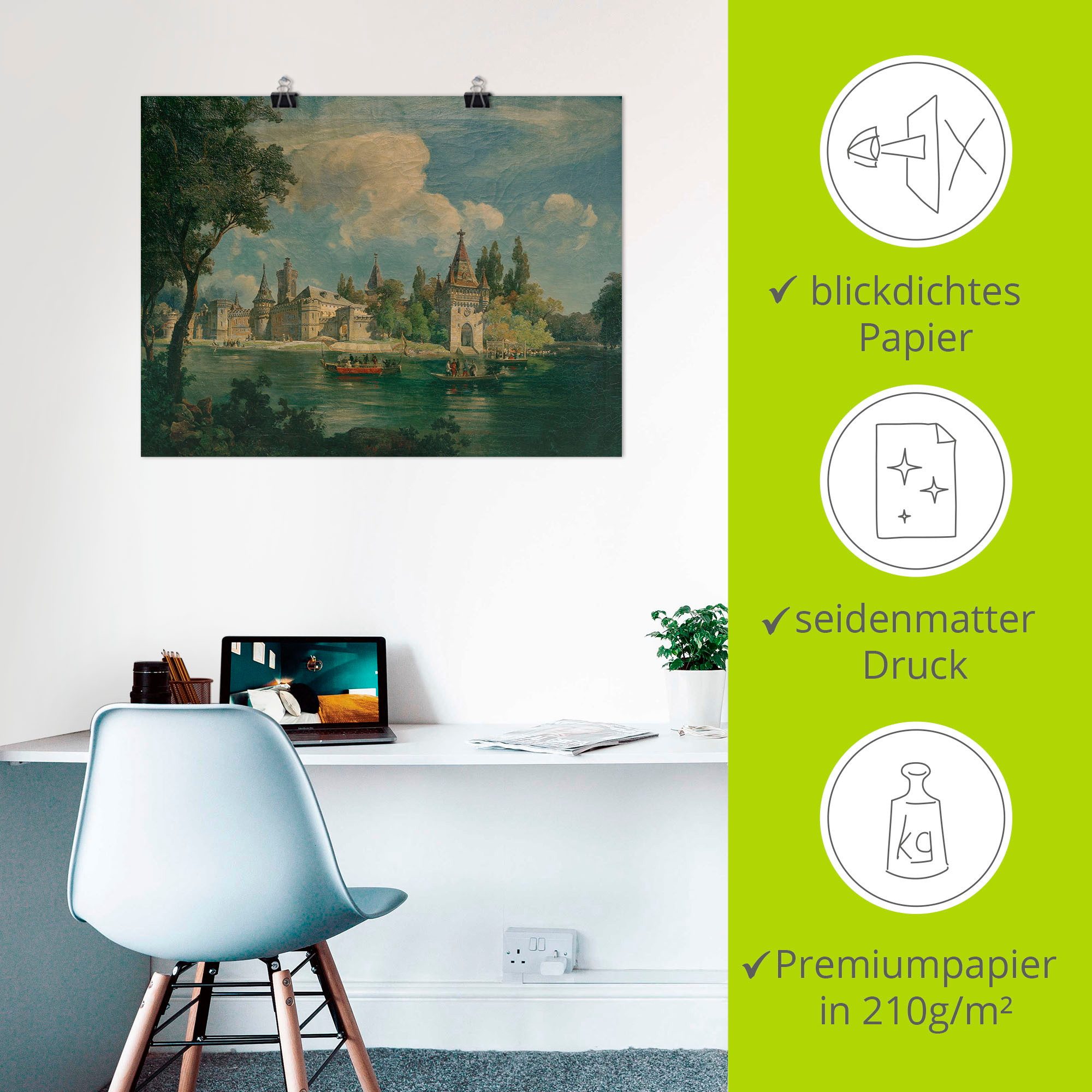 Artland Artprint Kasteel Laxenburg als artprint van aluminium, artprint op linnen, muursticker of poster in verschillende maten