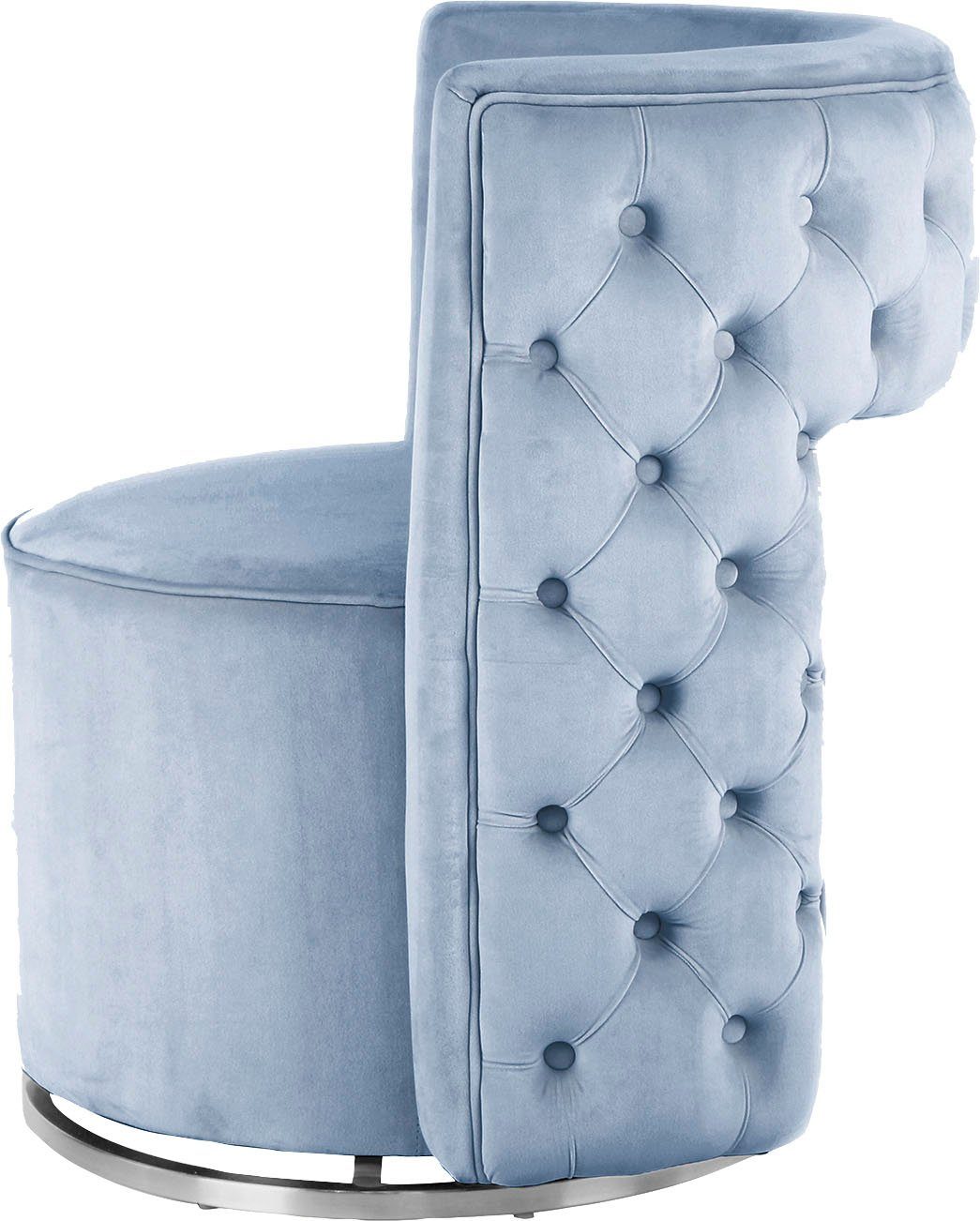 Kayoom Fauteuil Draaistoel Beverly 125, draaibaar, frame van staal, fluweelachtige oppervlakte (1 stuk)