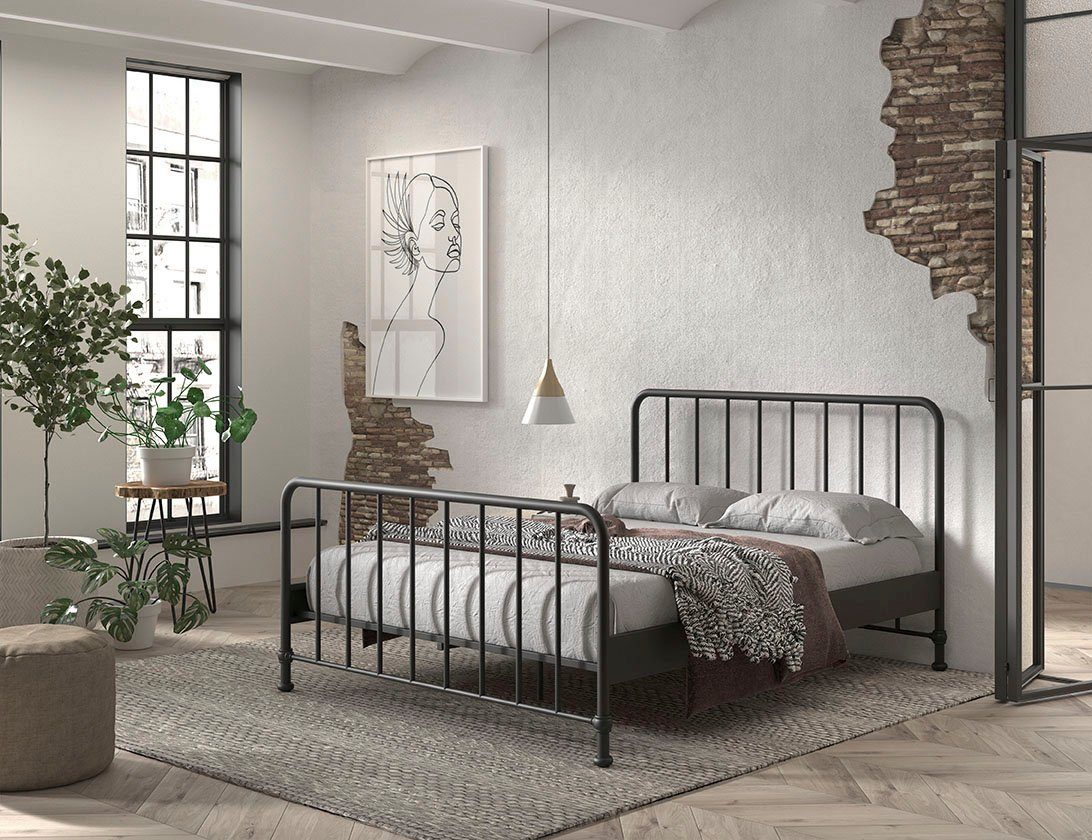 Vipack Metalen ledikant Bronxx, stevig gebouwd, strakke look in tijdloos ontwerp