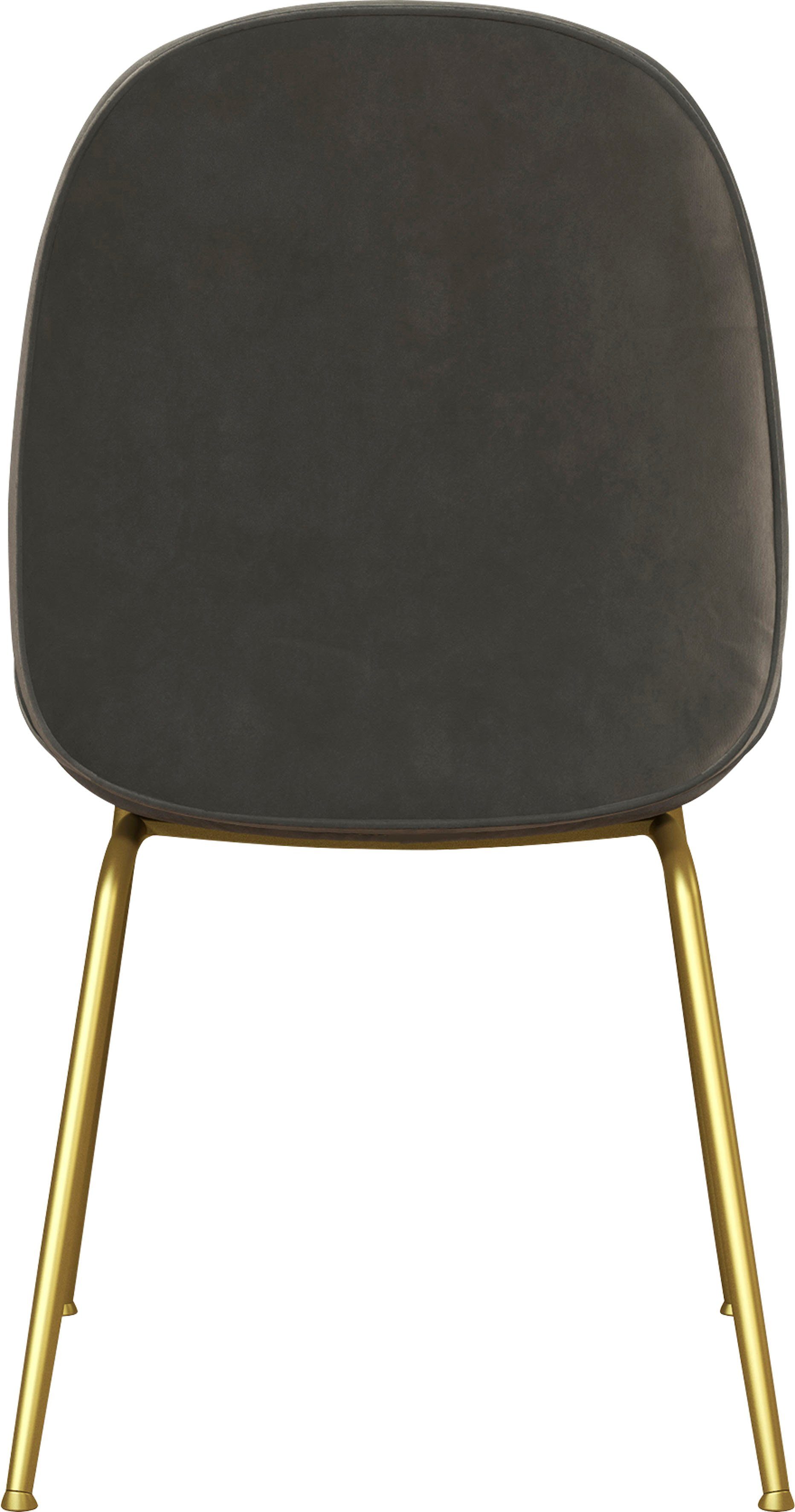 CosmoLiving by Cosmopolitan Eetkamerstoel Astor Zacht verdikte zitting en rugleuning, messingkleurig frame, zithoogte 47 cm (1 stuk)
