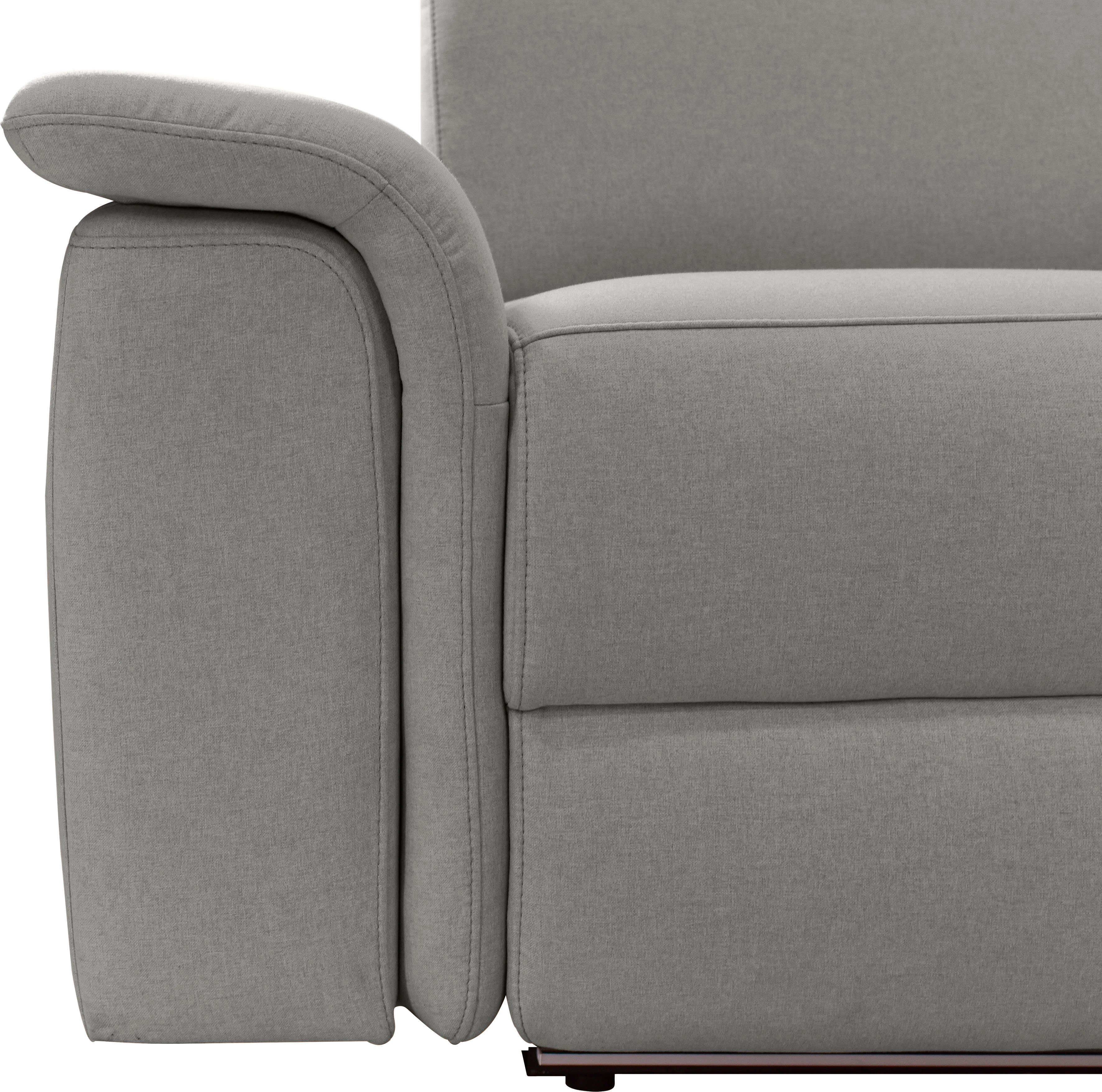 Places of Style Hoekbank Pareli, L-model, 259 cm, met récamier, echt leer, imitatieleer, weefstof