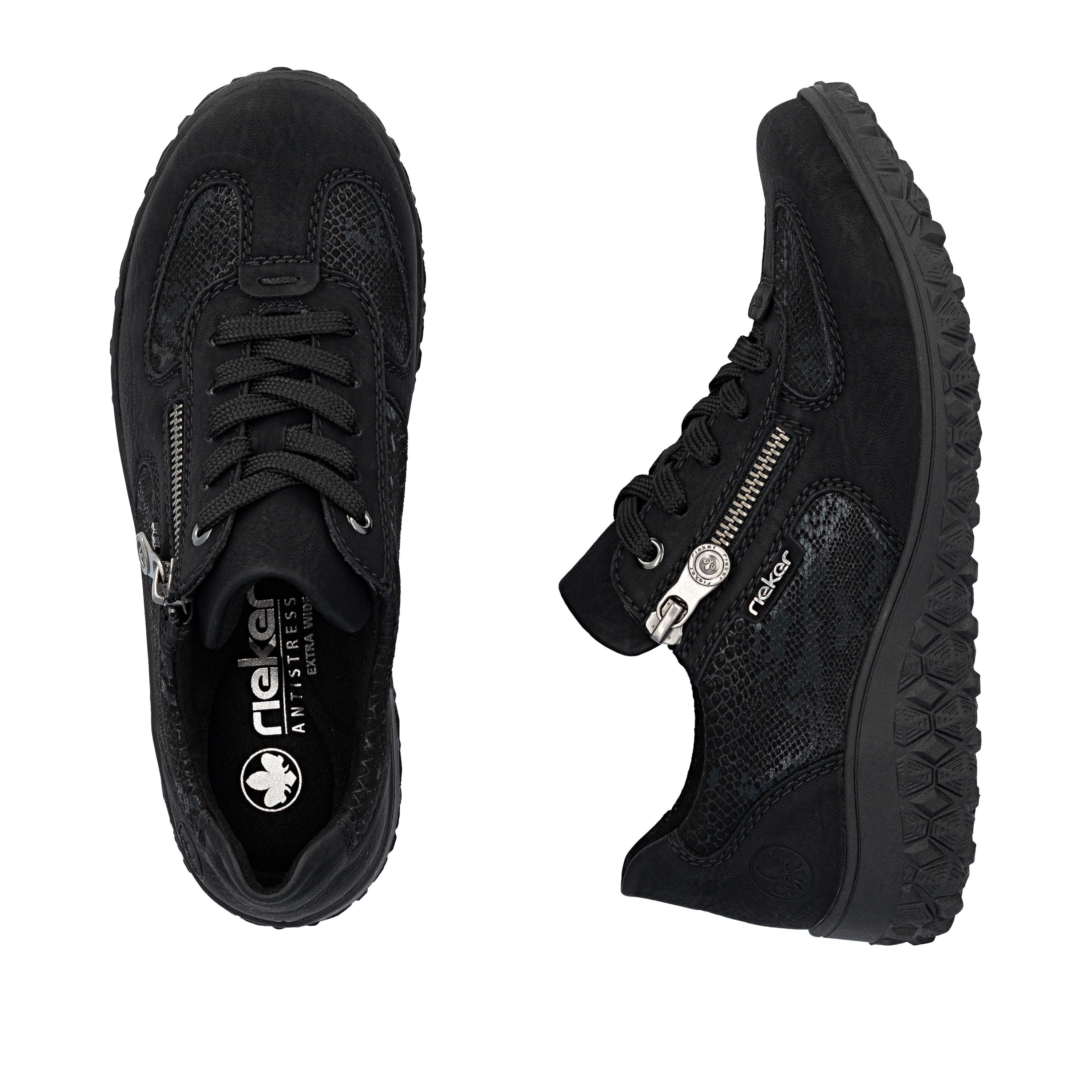 Rieker Sneakers met sleehak Veterschoenen, lage schoen, vrijetijdssneaker met rits