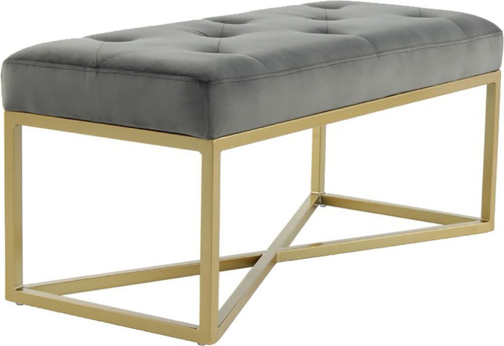 Kayoom Zitbank Diaz 125, Elegante uitstraling door goudkleurig frame, biedt meerdere zitplaatsen (1 stuk)