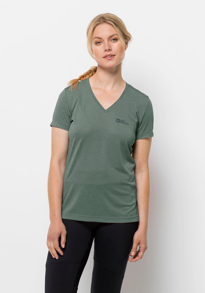 Jack Wolfskin Crosstrail T-Shirt Women Functioneel shirt Dames XXL hedge green hedge green