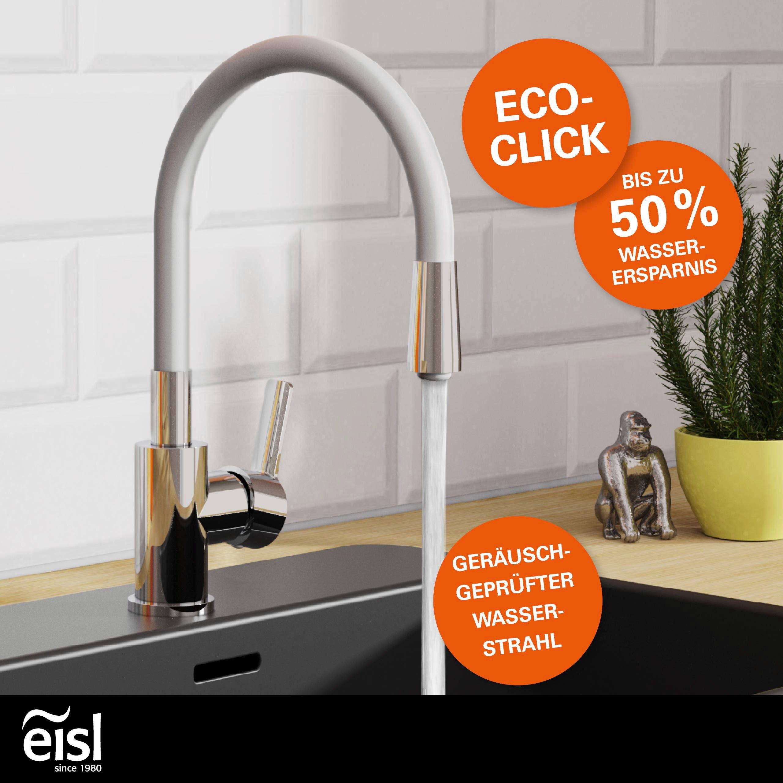Eisl Gootsteen kraan Flexo energiebesparende cold-start, waterbesparende eco click,360° draaibaar