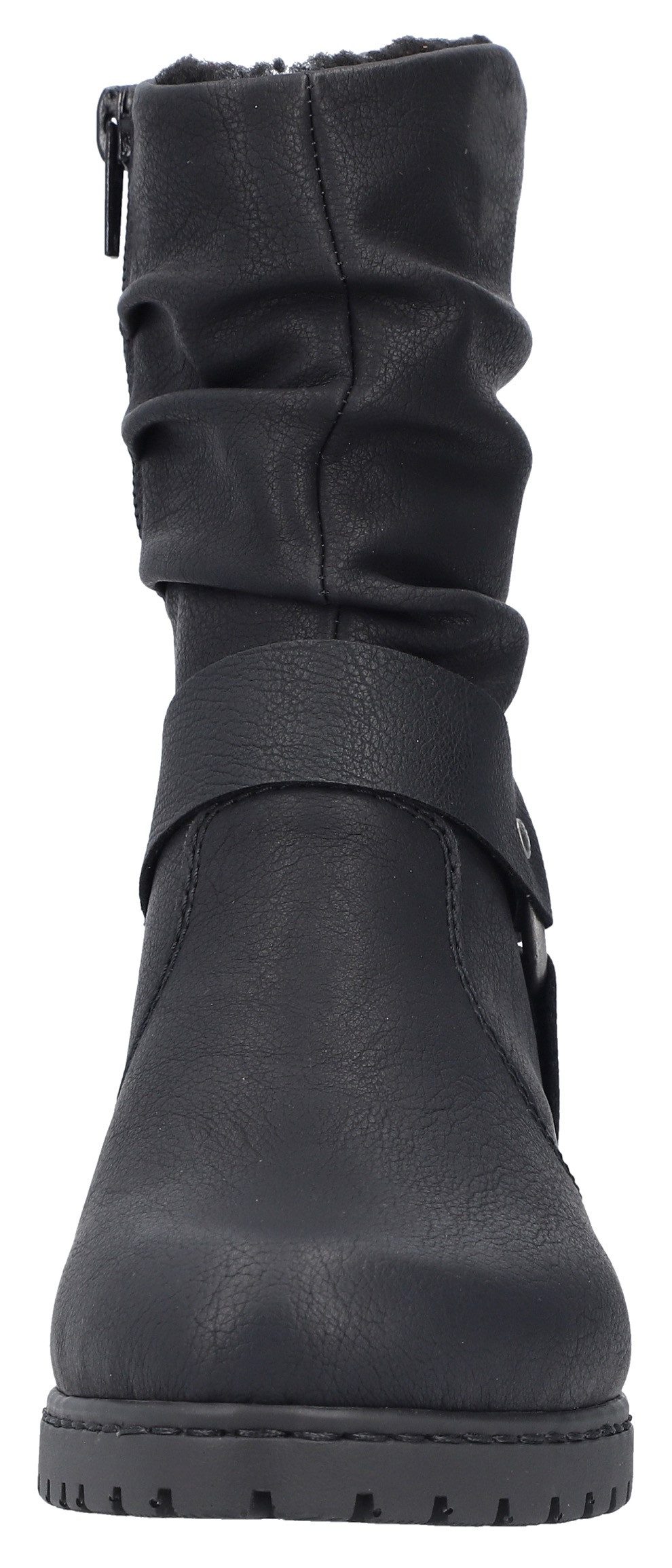 Rieker Winterlaarsjes western-enkellaars, cowboylaarzen, hakken, met decoratieve riem