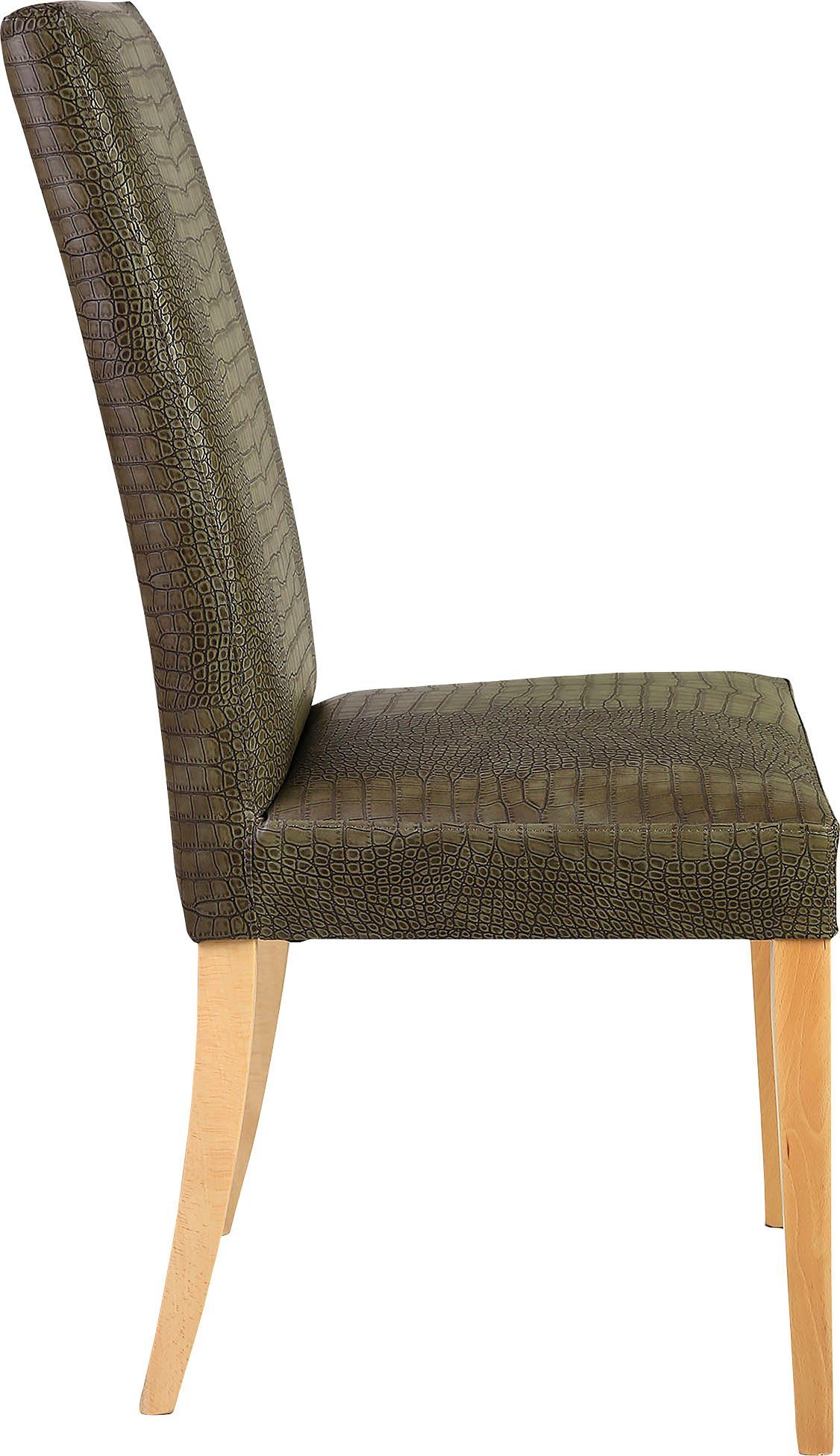 Home affaire Stoel Java Overtrokken met kunstleer met animal-stempeldruk (set, 2 stuks)