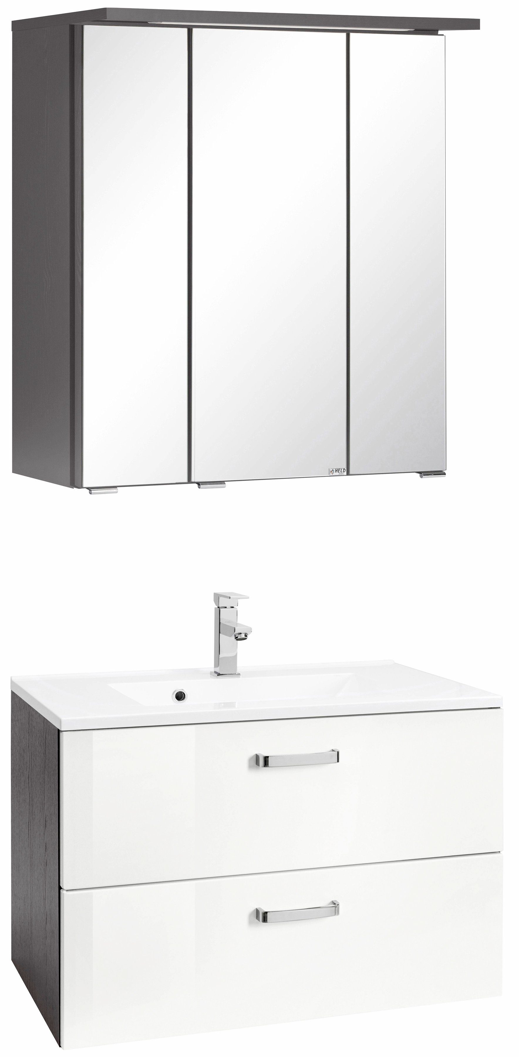 welltime Badkamerserie Ravenna met soft-close functie (2-delig) badmeubelsets wit