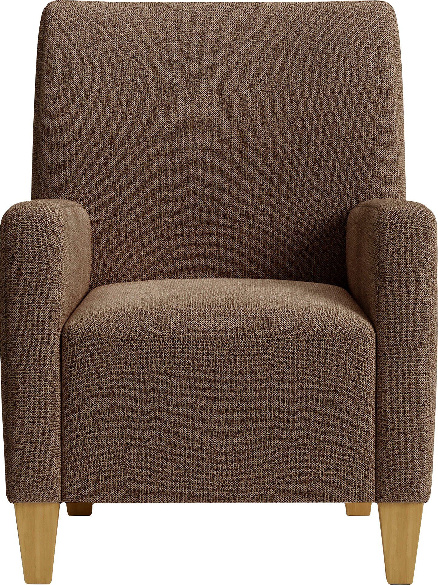 Home affaire Fauteuil Viva met binnenvering, met eikenhouten poten
