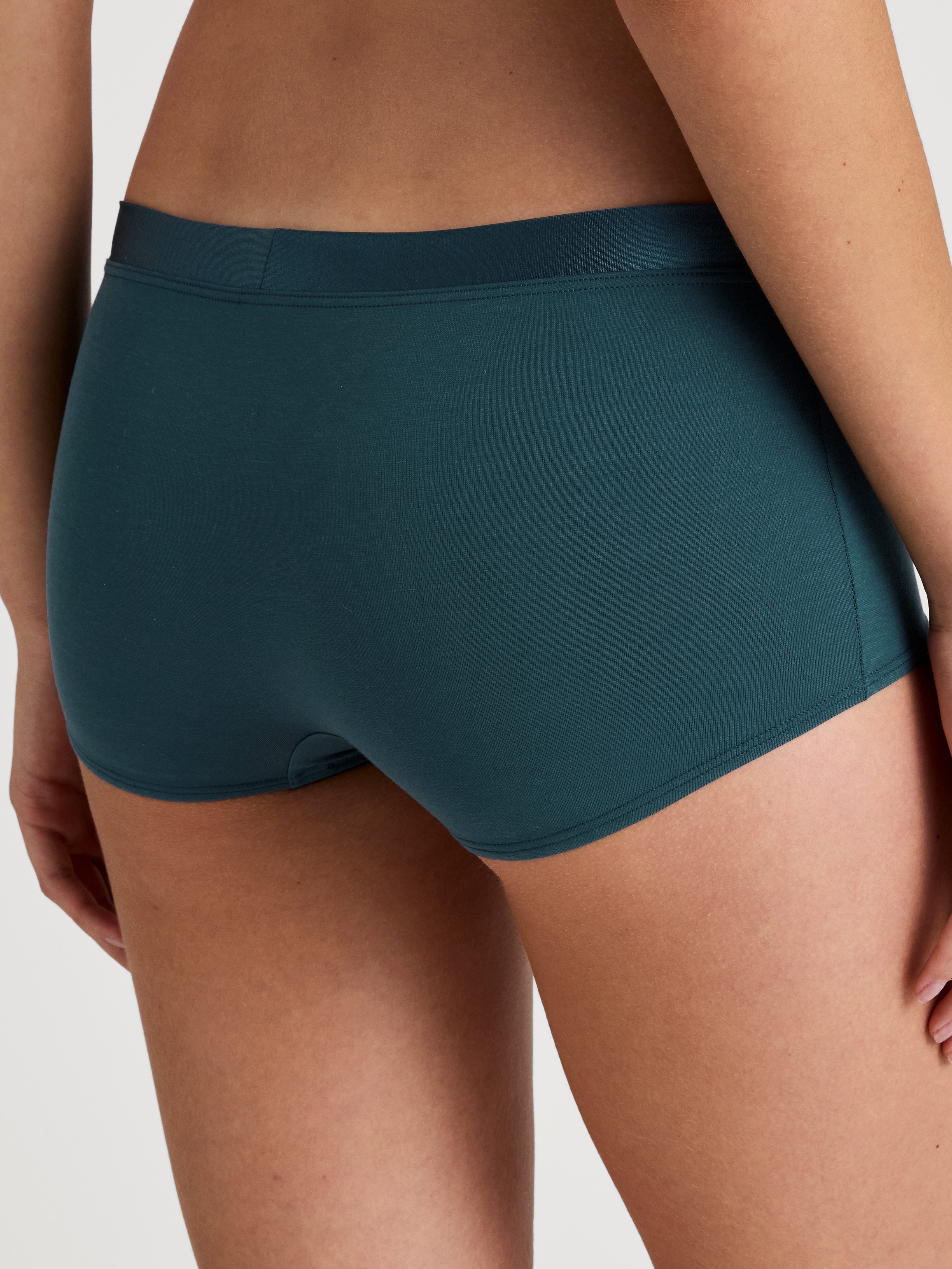 CALIDA Hipster CATE met satijnen bies aan de beenuitsnijdingen dames slips maat L blauw