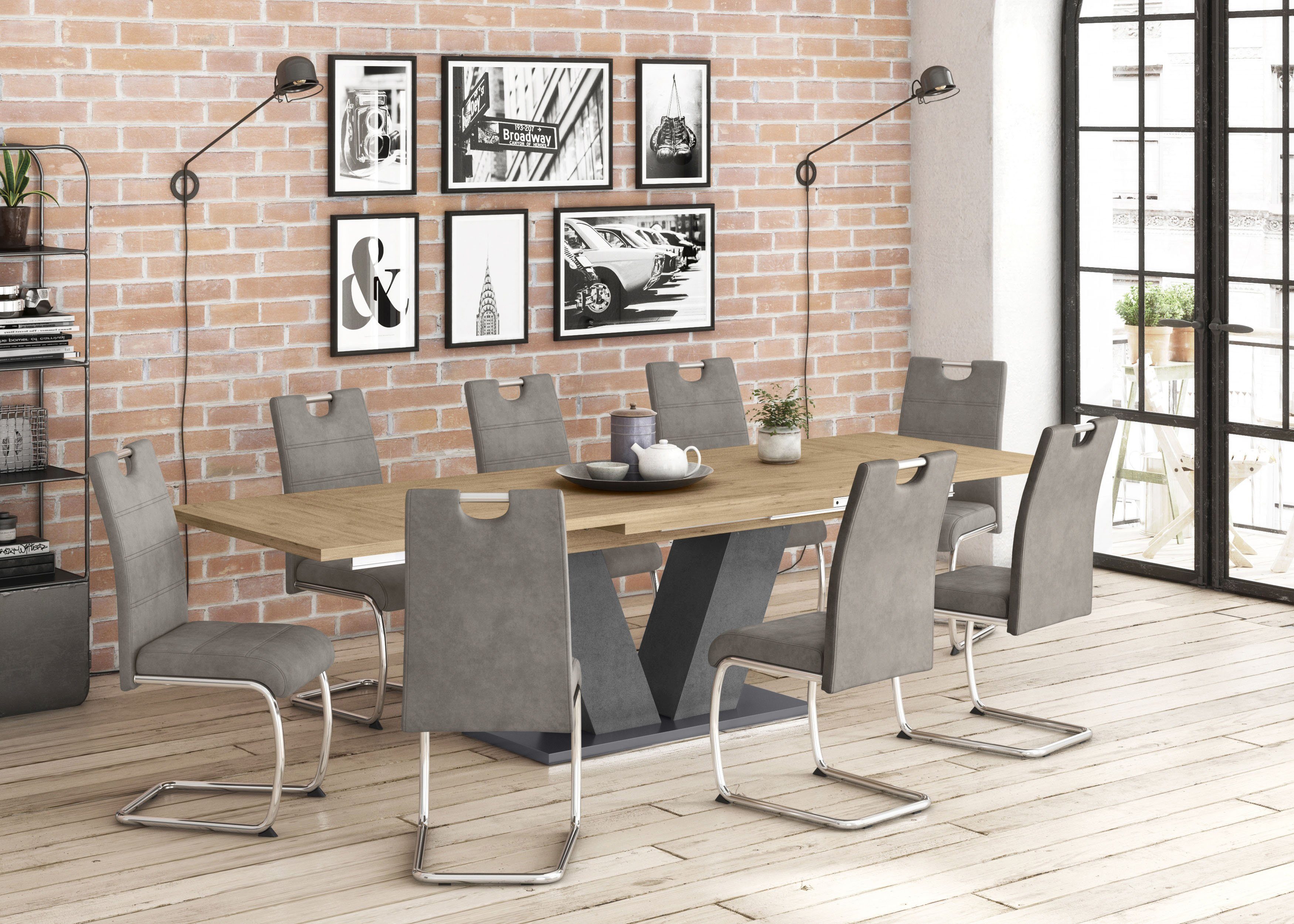 Mäusbacher Eettafel Comfort tafel TOPSELLER! Mäusbacher eettafel met V-frame en bodemplaat