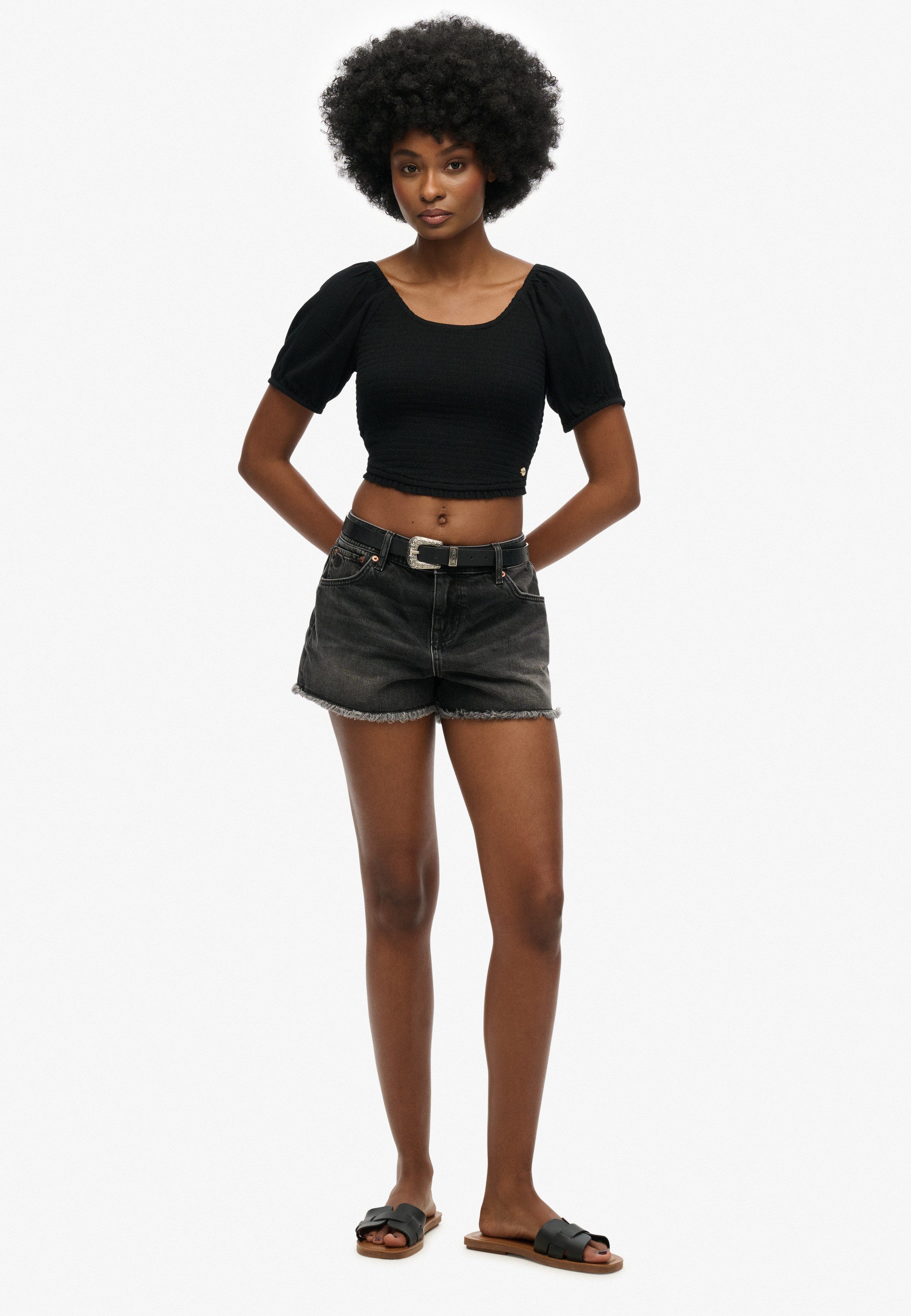 Superdry Jeanshotpants MID RISE DENIM HOT SHORT
