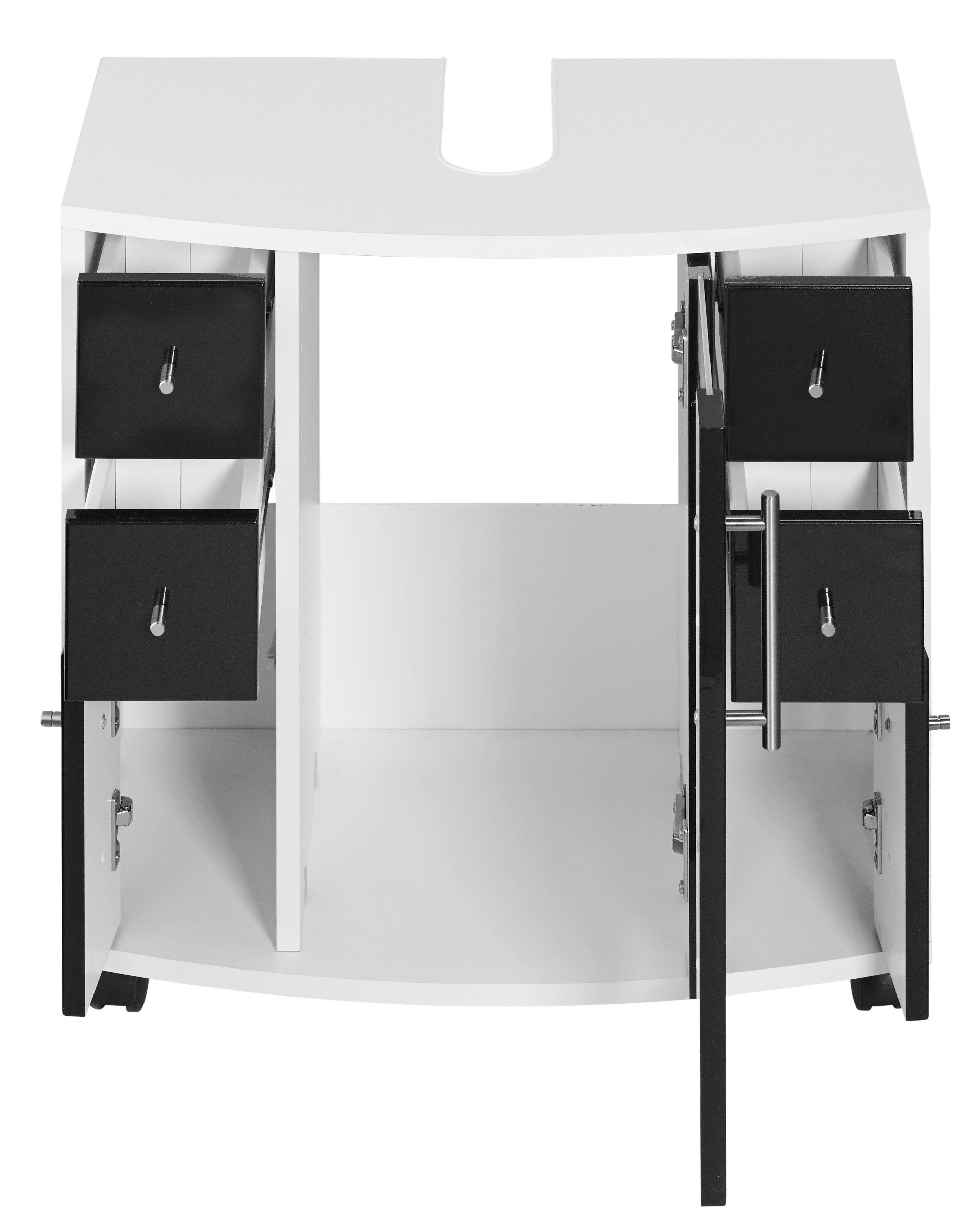 welltime Wastafelonderkast Jaca Breedte 60 cm, met hoogglanzende fronten