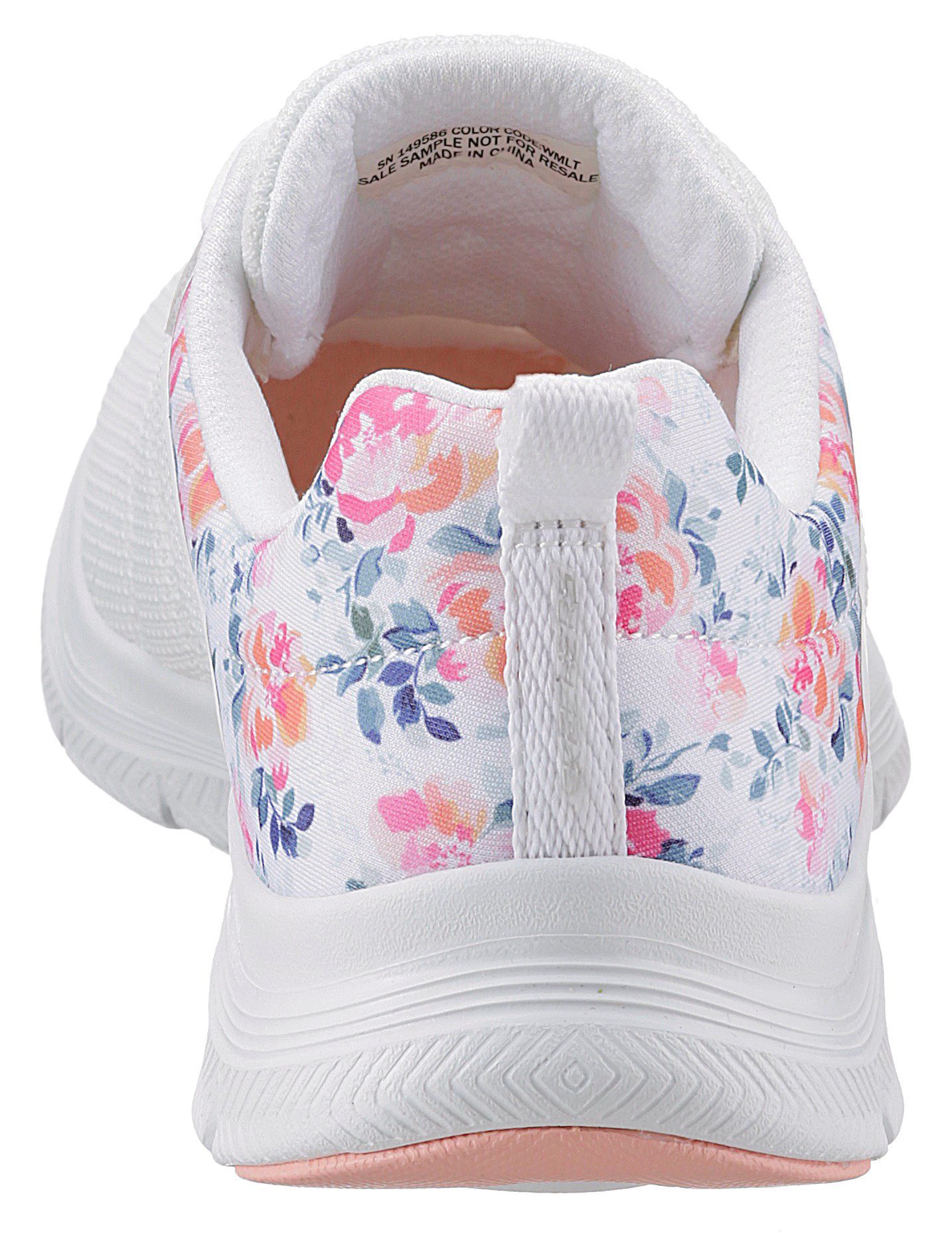 Skechers Sneakers FLEX APPEAL 4.0 LET IT BLOSSOM met bloeiprint op de hiel, vrijetijdsschoen, lage schoen, veterschoen