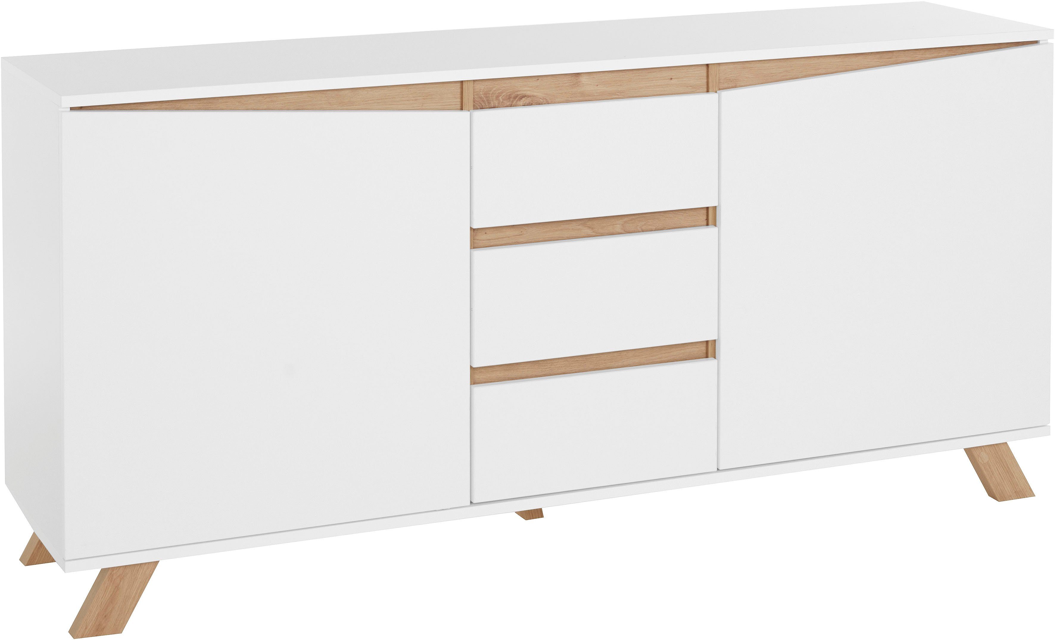 Homexperts Dressoir Vicky , breedte 160 cm of 180 cm, in matwit