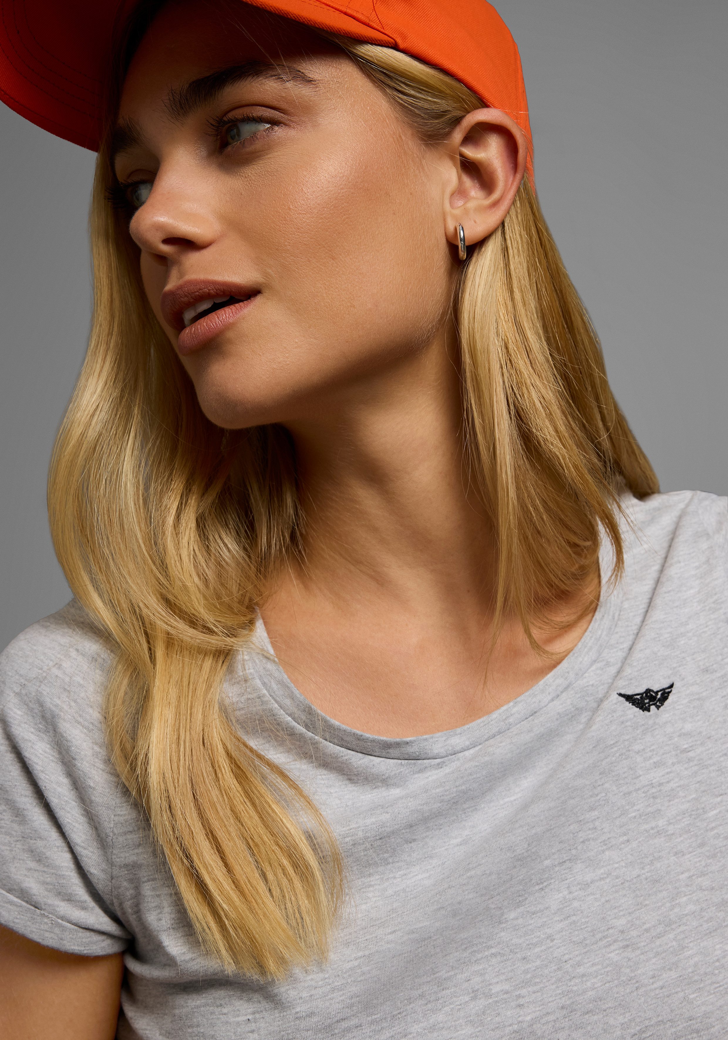 Arizona T-shirt Korte mouwen, figuurvolgend, basic-stijl, van katoenmix
