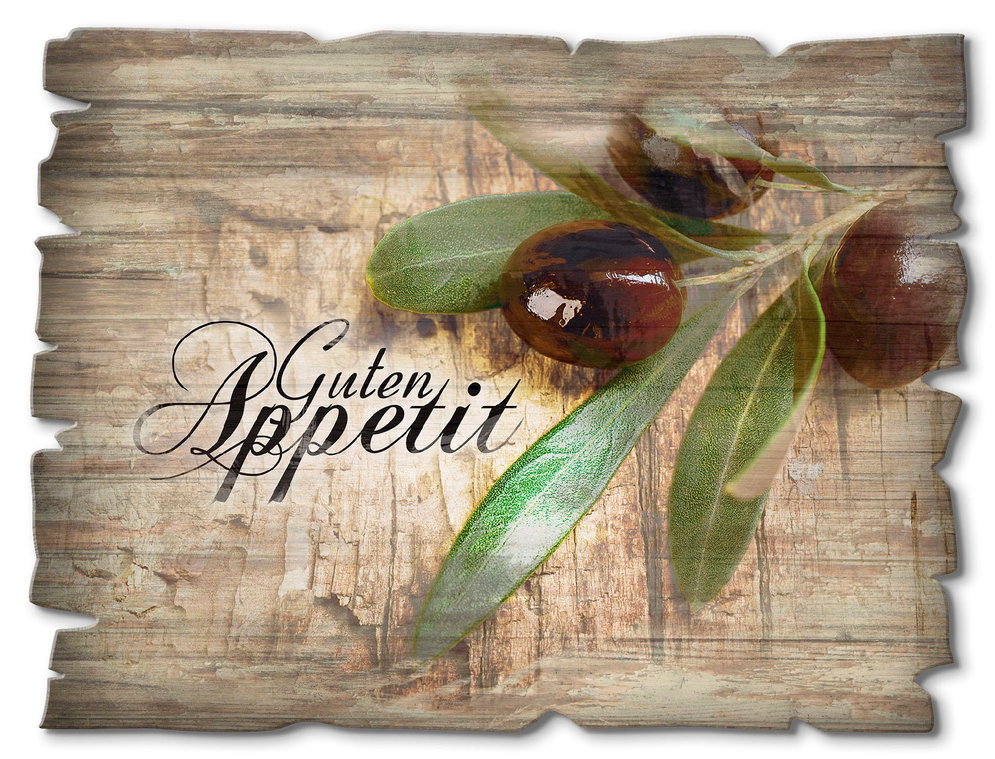 Artland Artprint op hout Olijven eet smakelijk