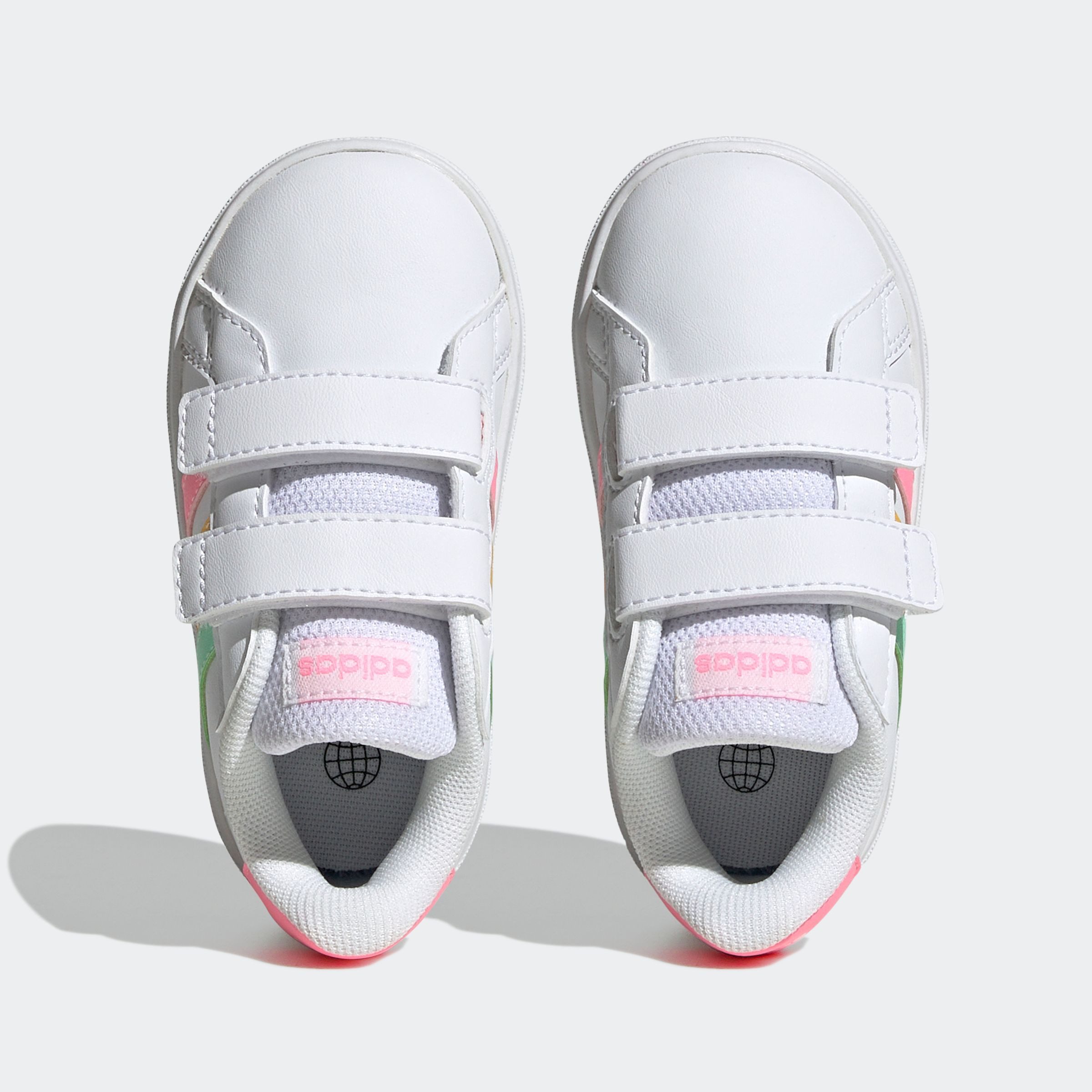 adidas Sportswear Sneakers GRAND COURT LIFESTYLE HOOK AND LOOP voor kinderen, ontwerp geïnspireerd door de adidas superstar