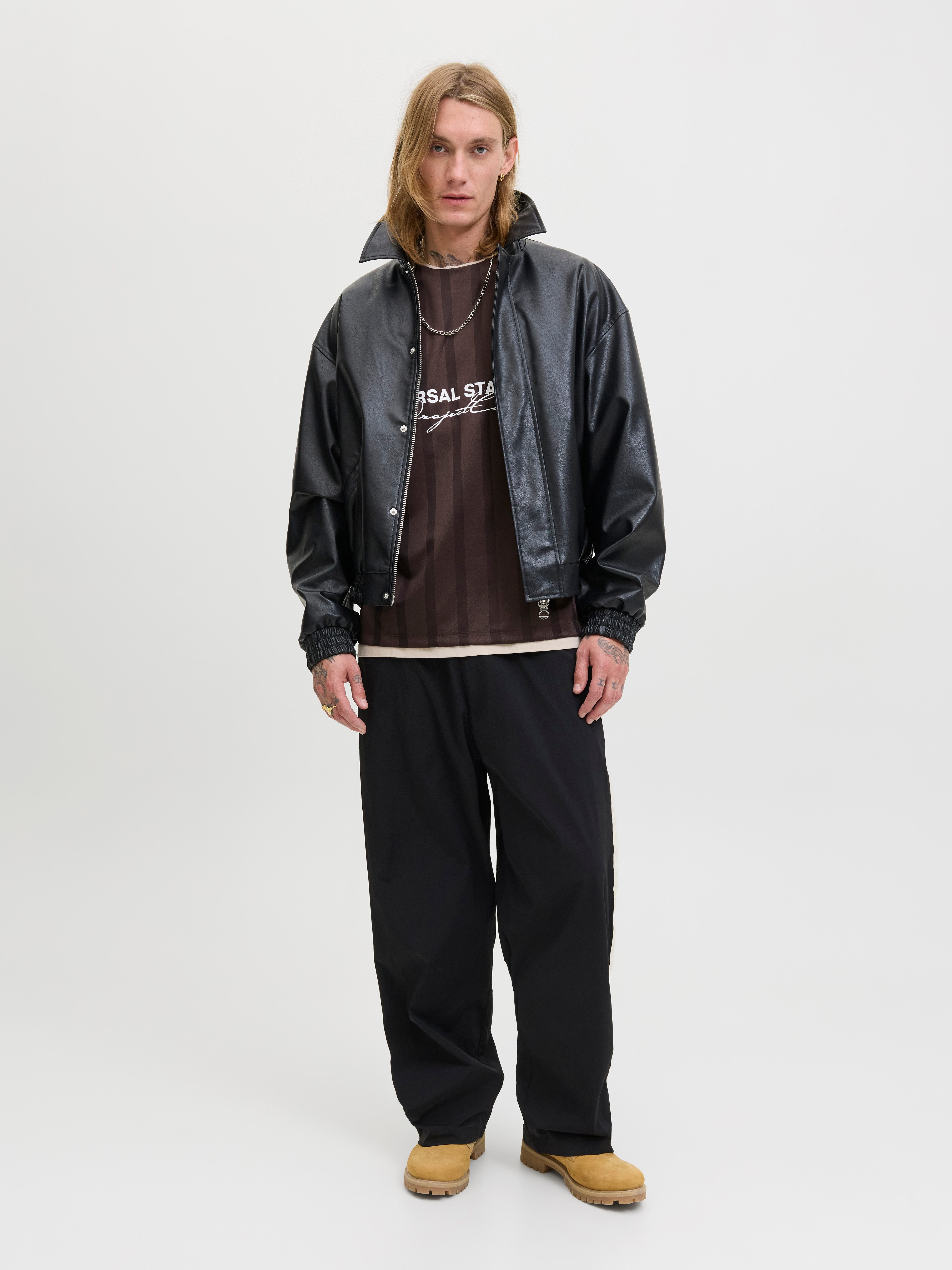 Jack & Jones Trainingsshirt JCOCOVER RETRO FOOTBALL TEE SS LN