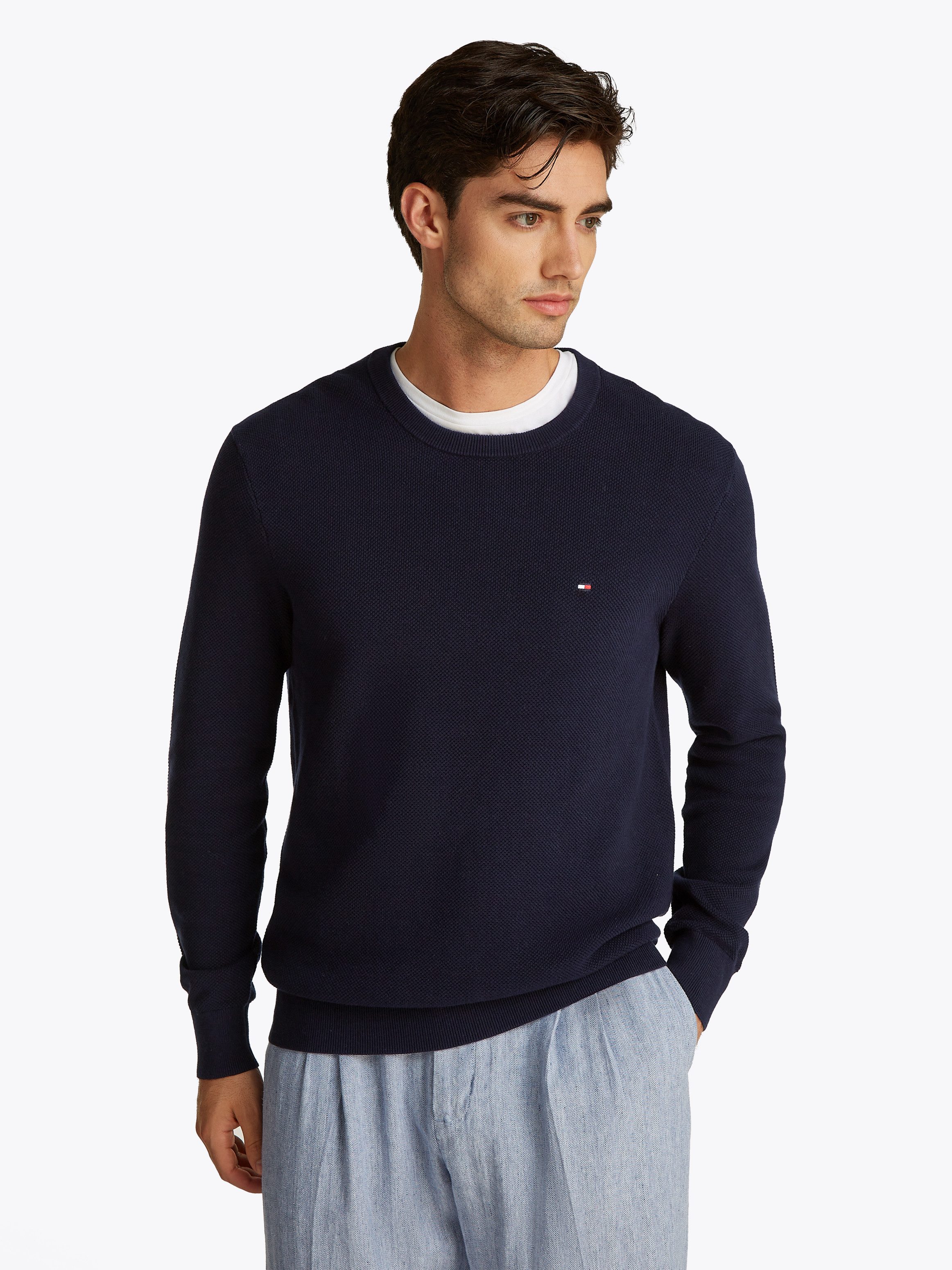 Tommy Hilfiger Trui met ronde hals ESSENTIAL STRUCTURE CREW NECK
