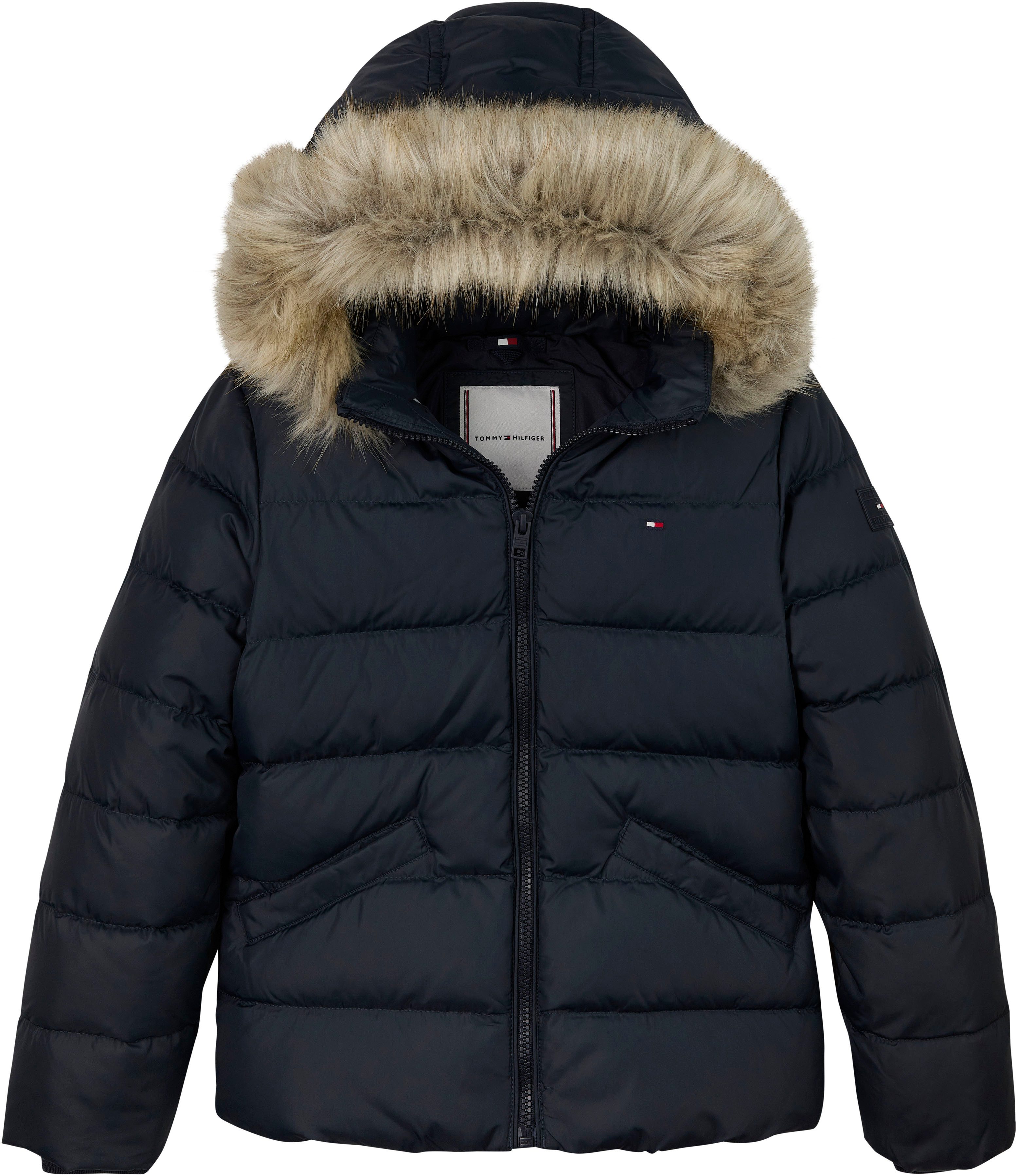 Tommy Hilfiger Gewatteerde jas ESSENTIAL FUR HOOD JACKET met imitatiebont bij de capuchon