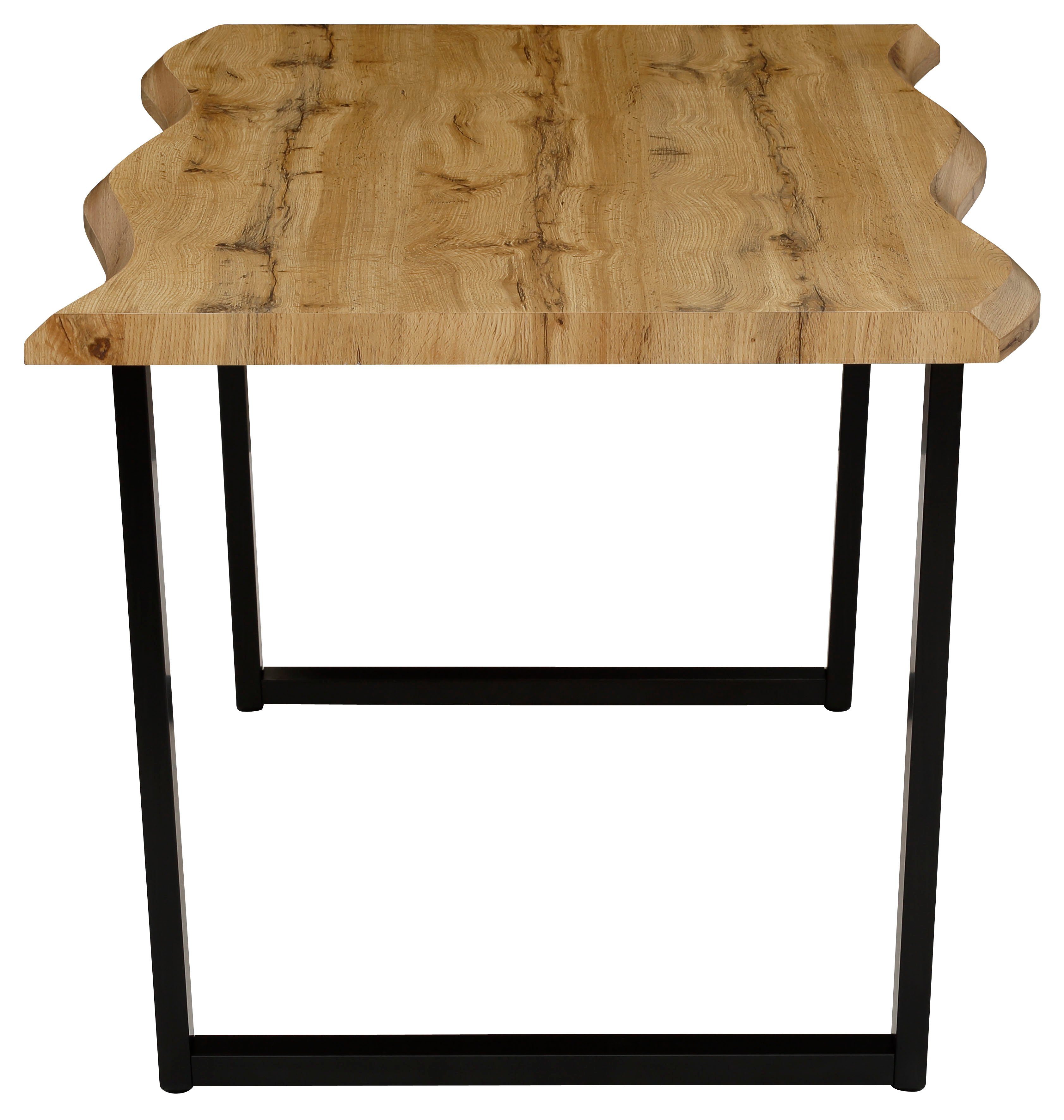 HELA Eettafel GISELLE boomkanttafel, keukentafel, TOPSELLER! OTTOs Choice Sledeframe metaal, industrieel design, 140 - 200 cm breedte, 2 kleuren