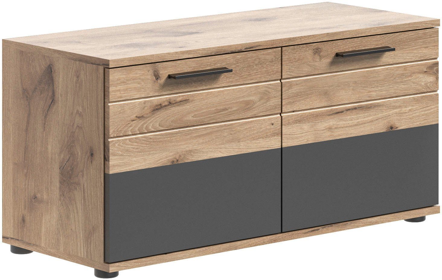 INOSIGN Zitbank Riga, Breedte 90 cm, 2 Deuren met Softclose, 2 Planken, 4 Vakken halbankjes