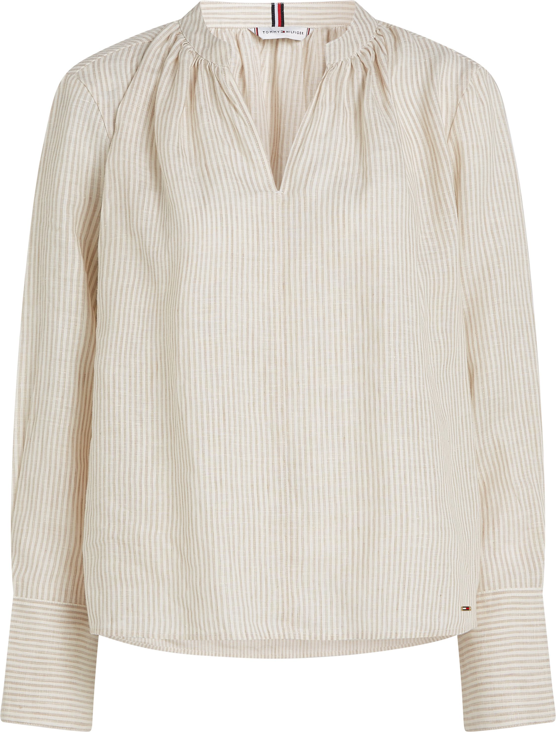 Tommy Hilfiger Klassieke blouse ESS LINEN V-NECK BLOUSE