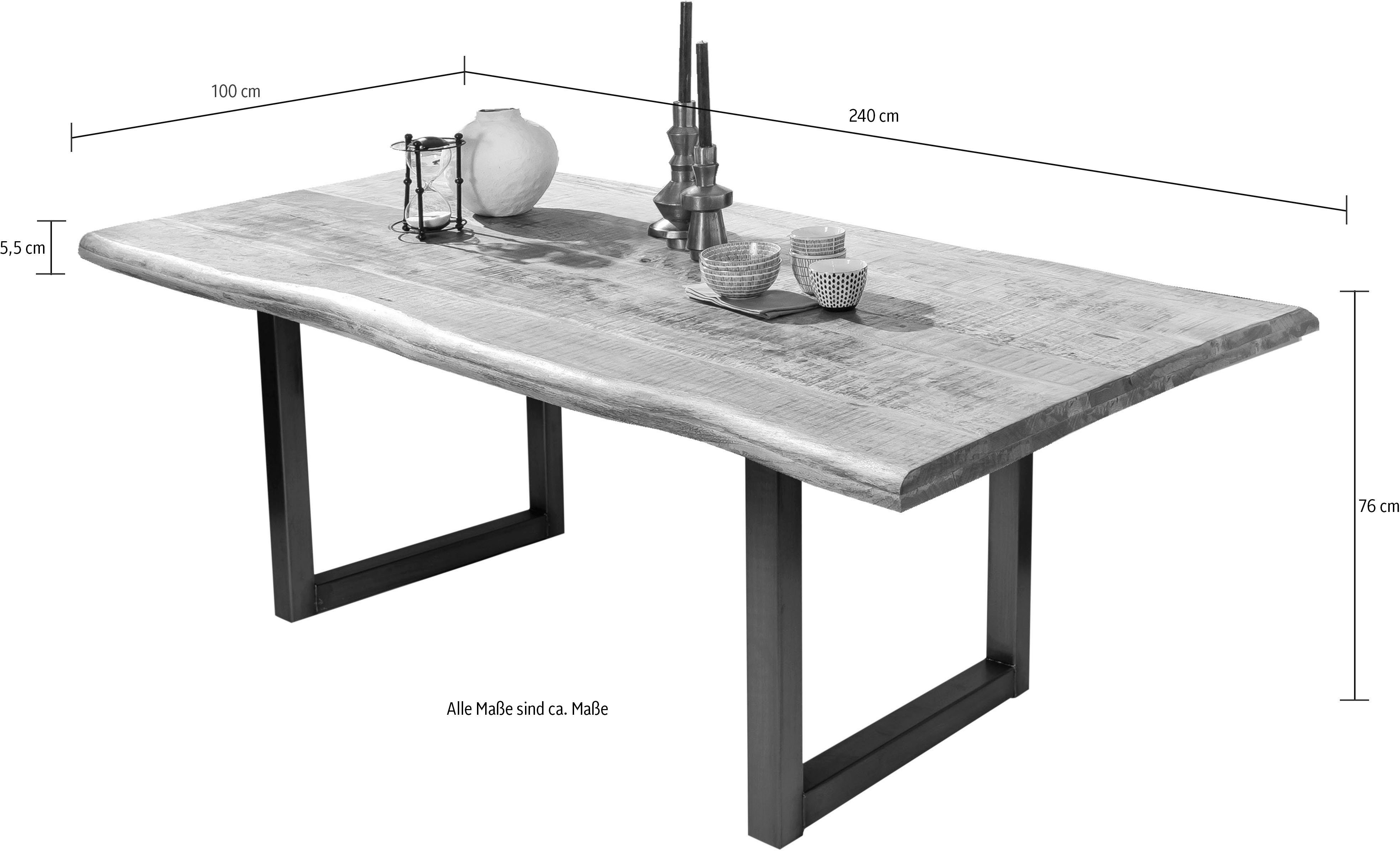 SIT Tafel met hout trendy glijdersframe