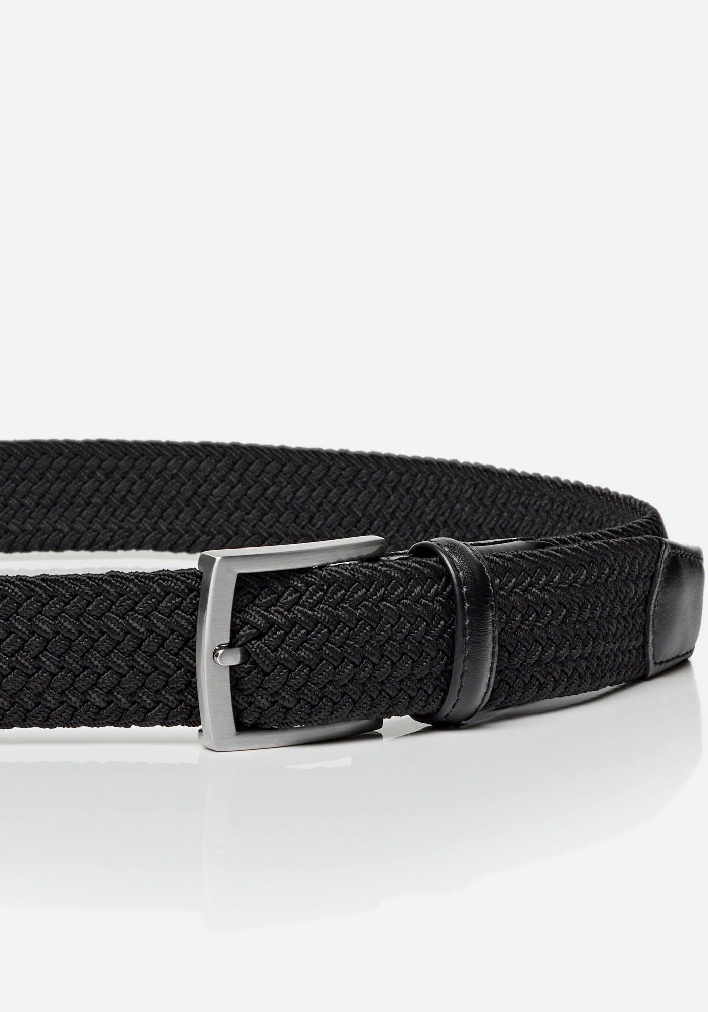 MONTI Gevlochten riem Hamburg 3,5 cm breed, elastische vlechtriem, casual-business-sportief