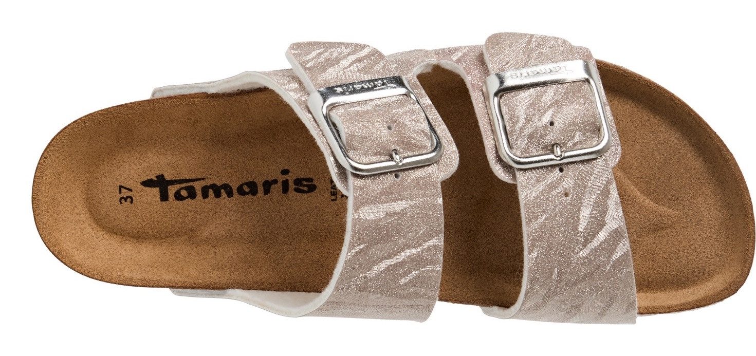 Tamaris Slippers zomerschoen, slippers met gepolsterde binnenzool