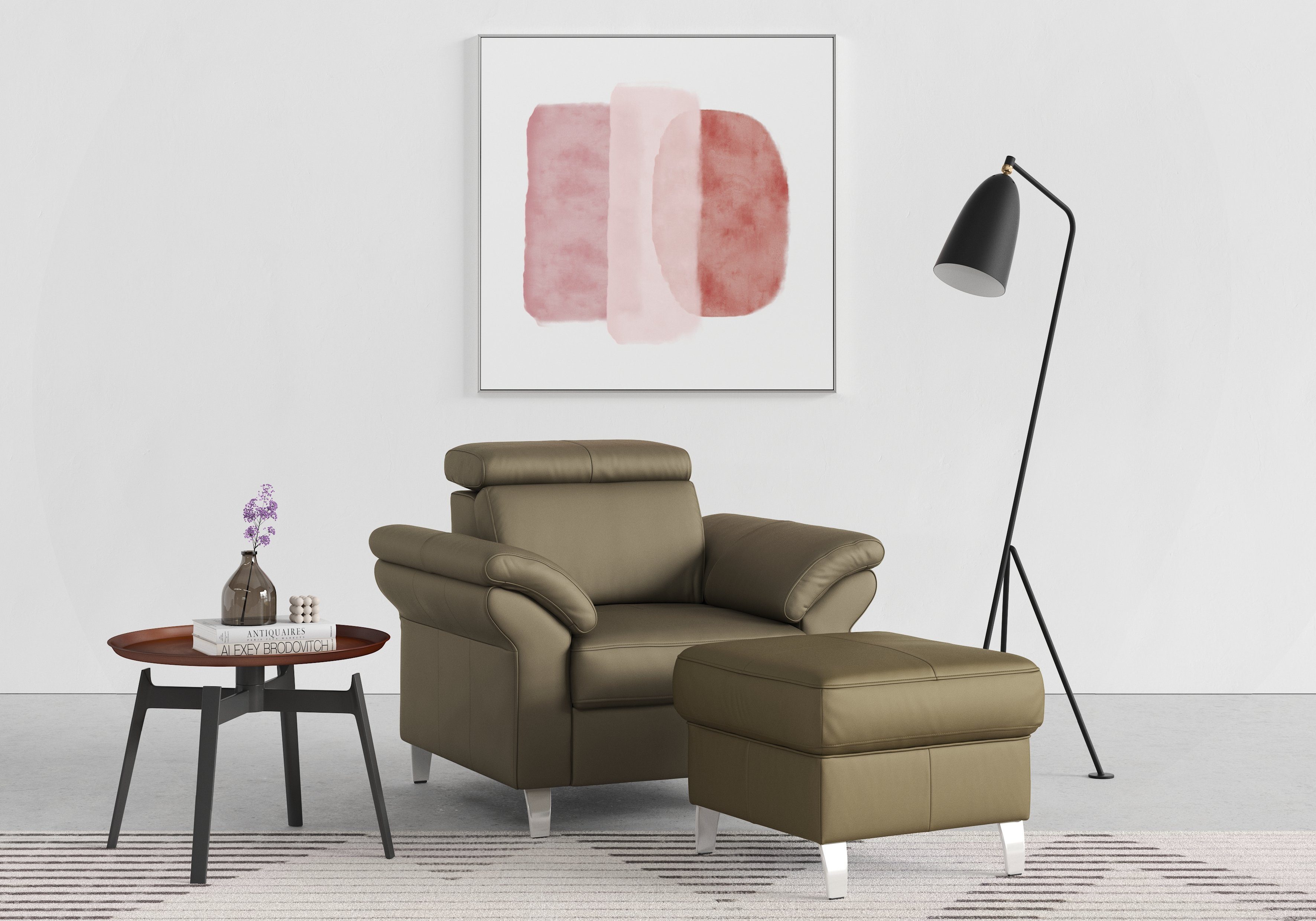 sit&more Fauteuil Arngast met binnenvering en verstelbare hoofdsteun