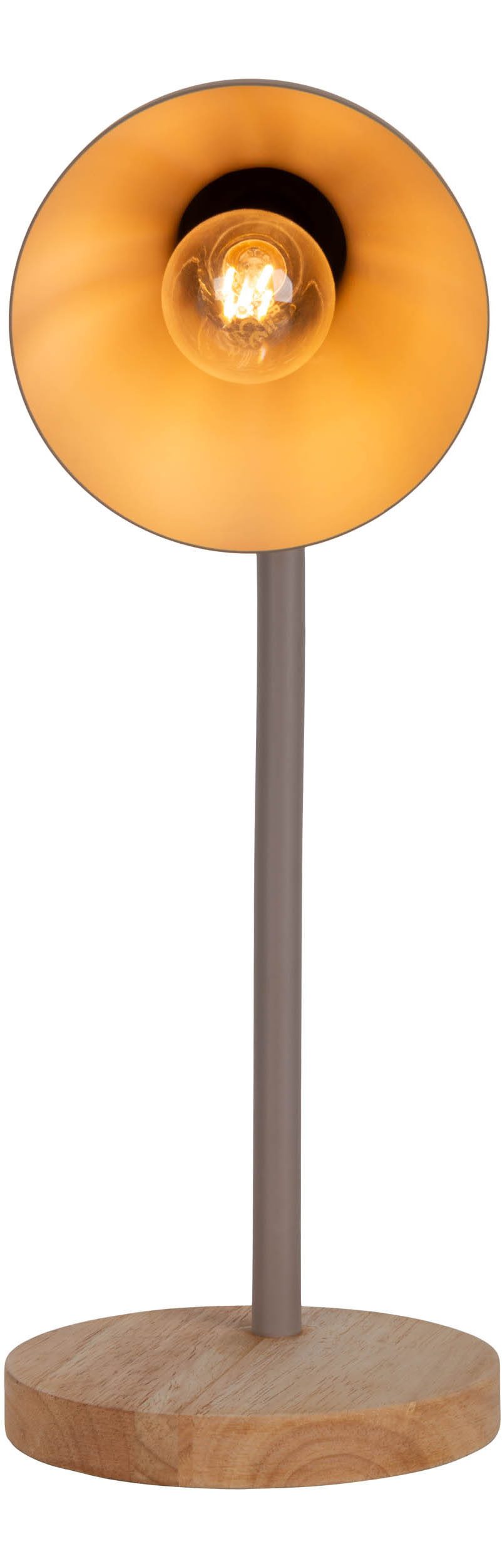 näve Bureaulamp Marie Voet en kap deels van hout, kap flexibel beweegbaar, E14 (1 stuk)