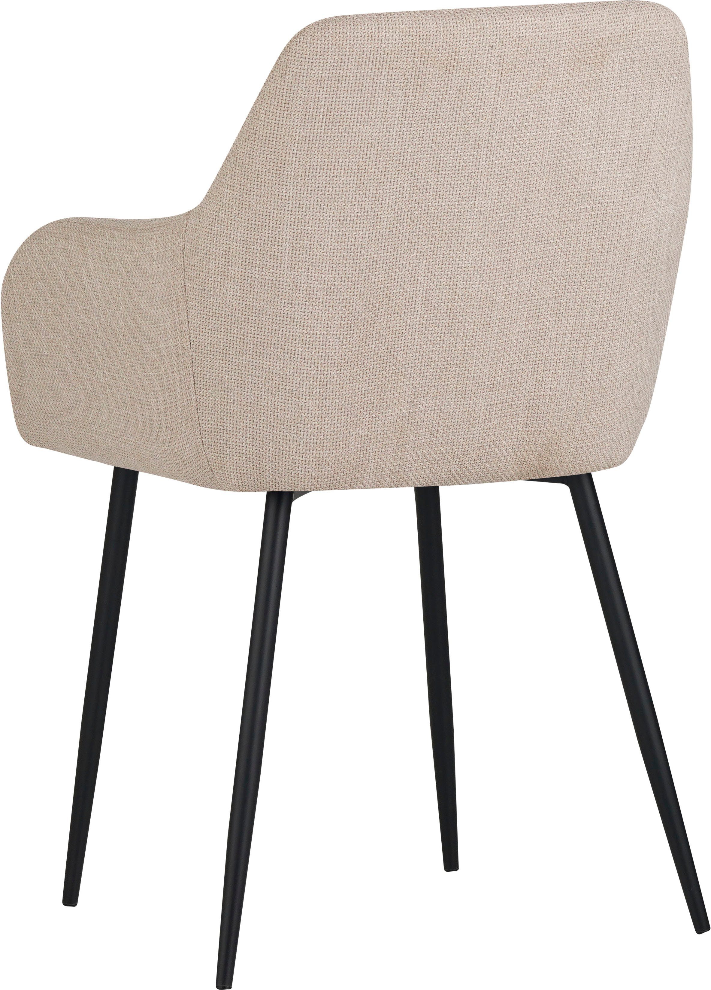 HELA Eetkamerstoel Hanna Schaalstoel, armleuningstoel, bekleding geweven stof (set, 2 stuks)
