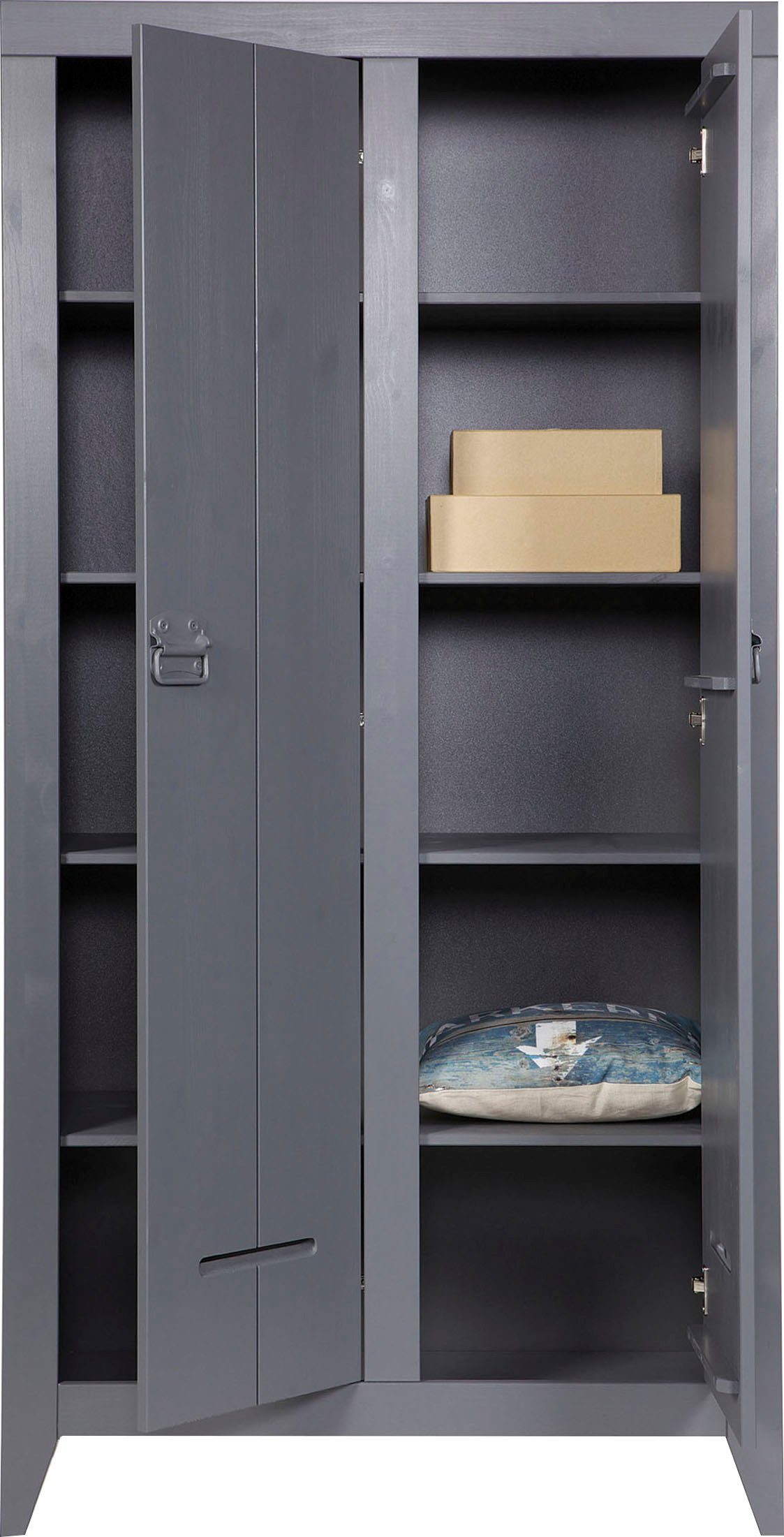 WOOOD Kledingkast Kluis 2-deurs, met metalen handgrepen, h 190 cm x b 95 cm