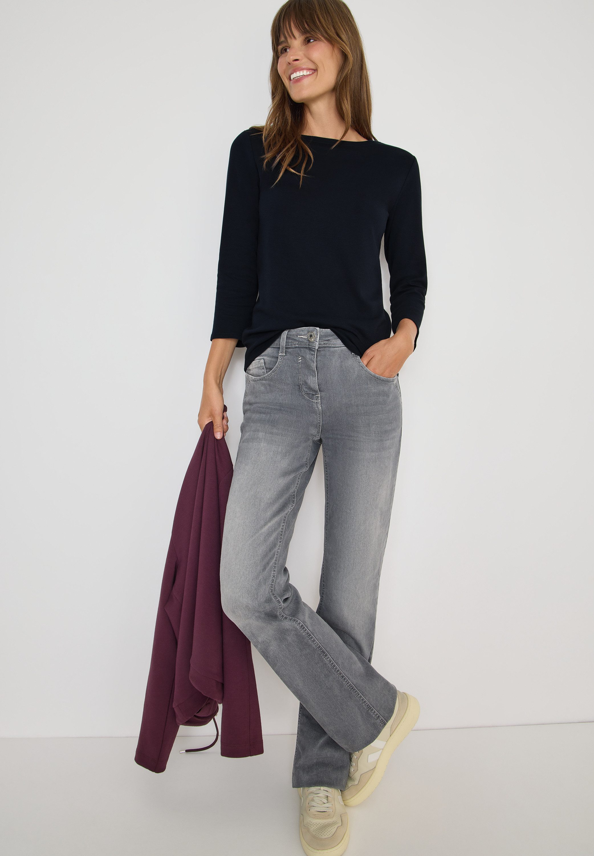 Cecil Shirt met 3/4 mouwen met boothals