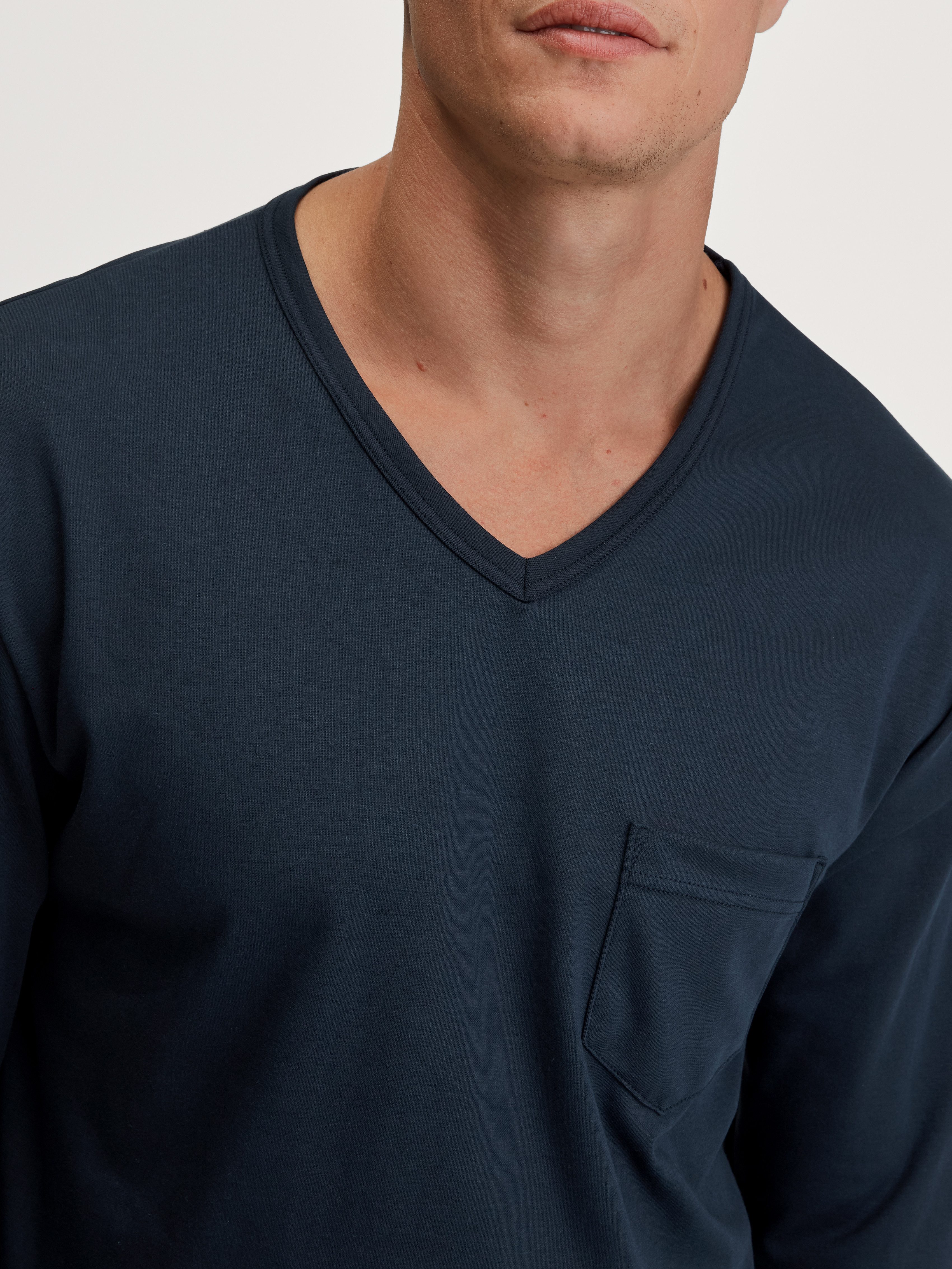 CALIDA Pyjama Relax Streamline met v-hals en boorden (2-delig)