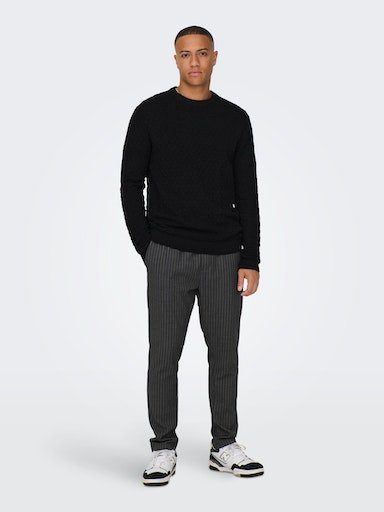 ONLY & SONS Trui met ronde hals ONSKALLE REG 12 STRUC CREW KNIT NOOS
