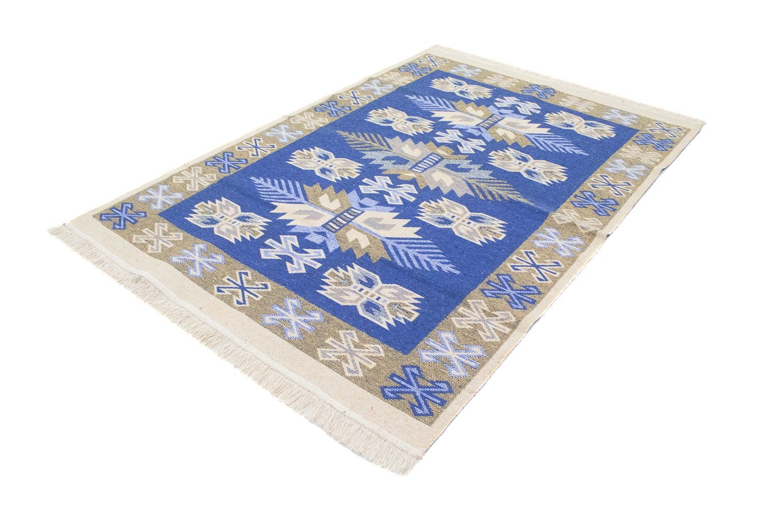morgenland Wollen kleed Kelim tapijt - Trendy "Gizeh" loper