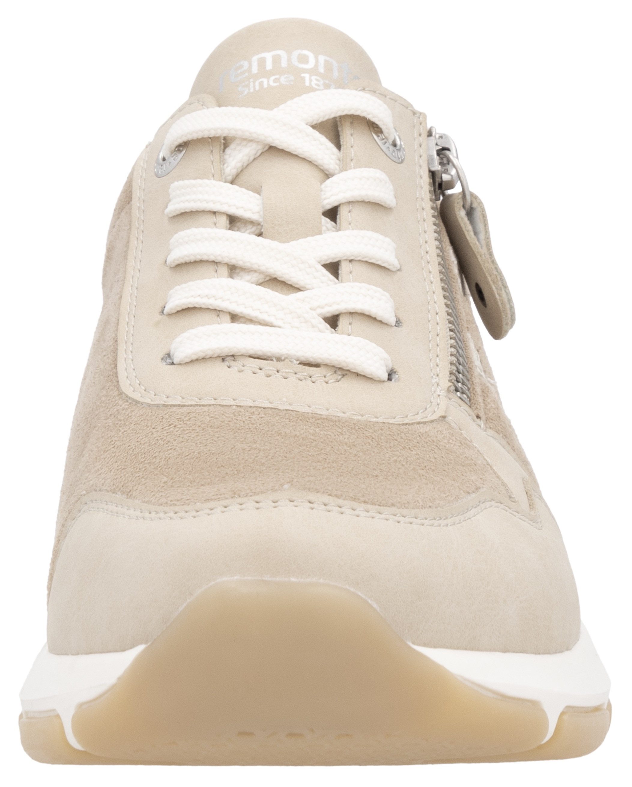 Remonte Sneakers met sleehak vrijetijdsschoen, lage schoen, veterschoen in vegan uitvoering