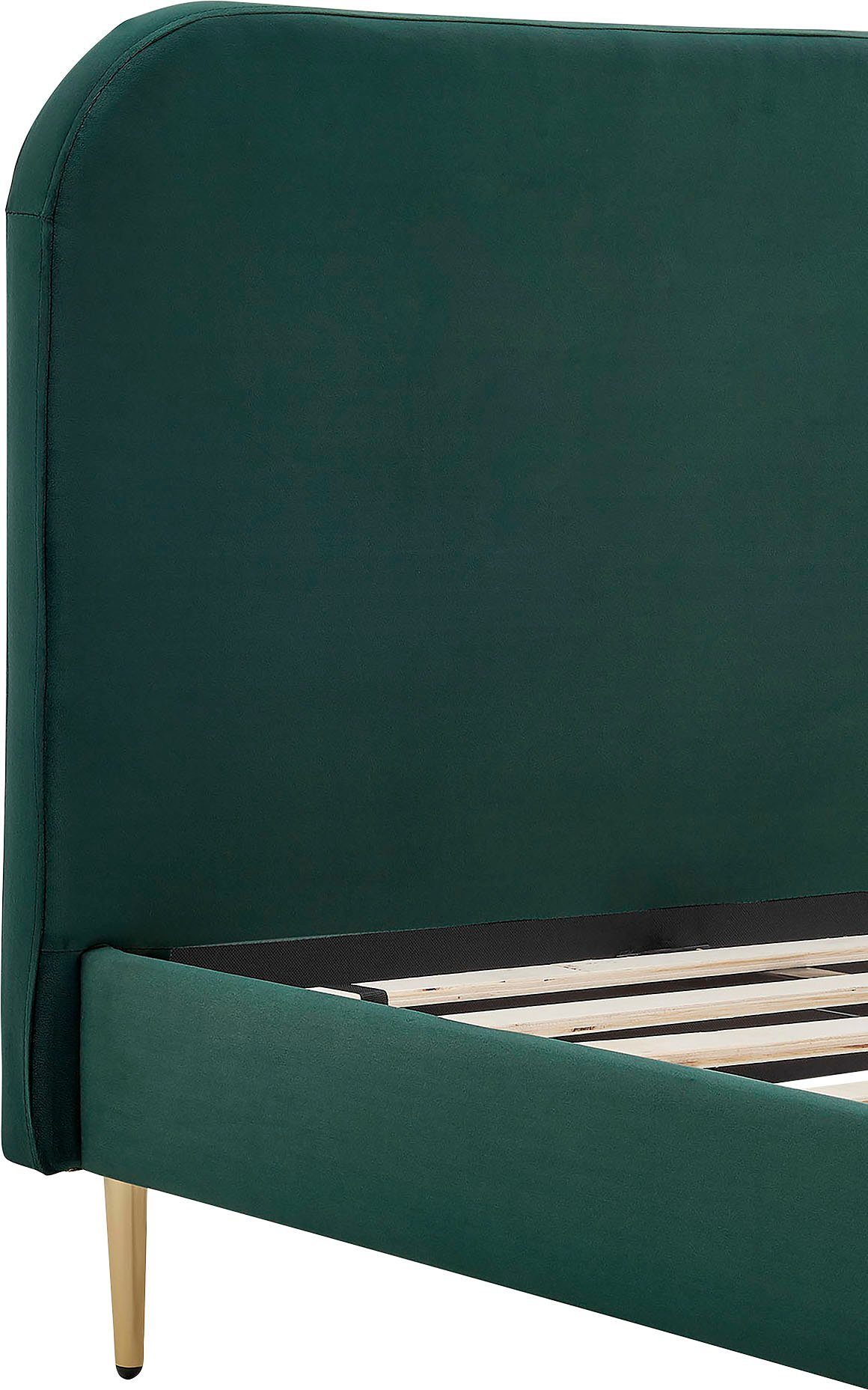 SalesFever Gestoffeerd bed Poten chroom goudkleur