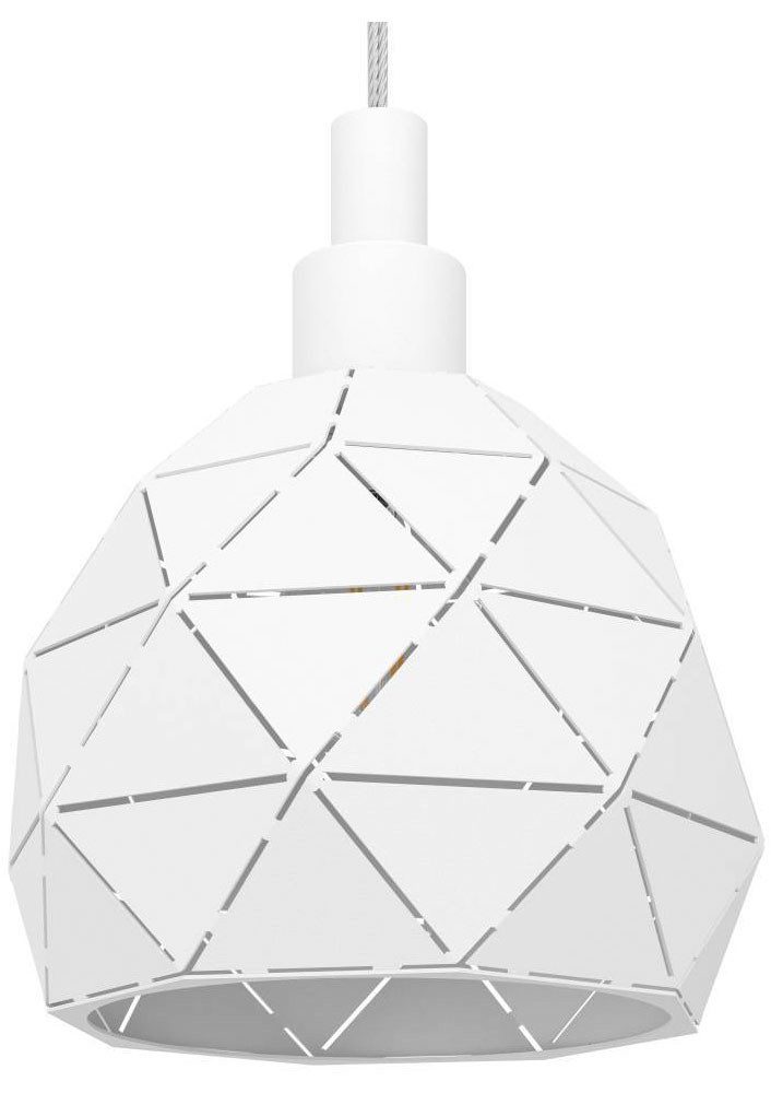 EGLO Hanglamp ROCCAFORTE Hanglamp, hanglamp van staal, kleur: wit, fitting: E14 (1 stuk)