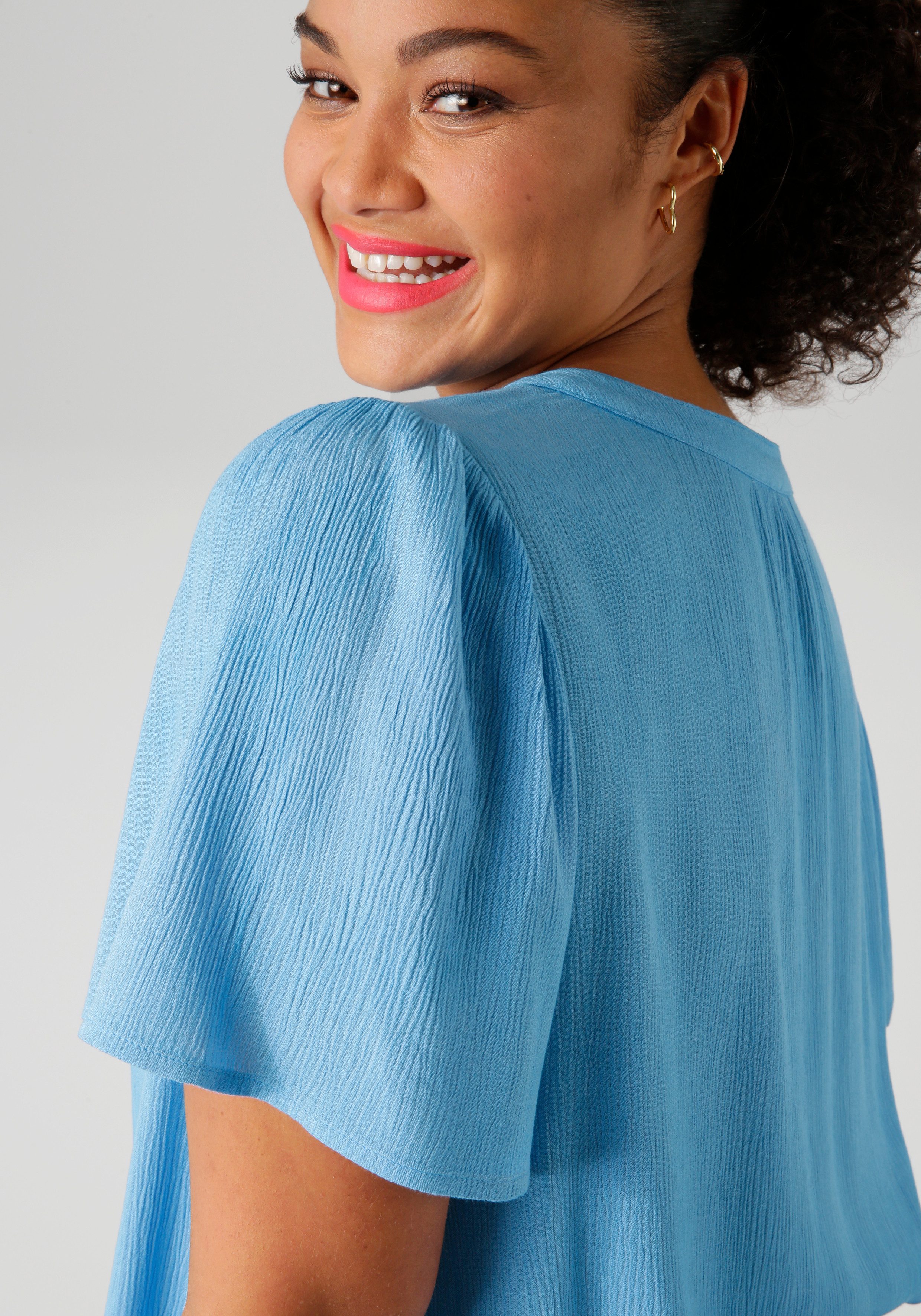 Aniston PLUS Lange blouse in trendy crepe-kwaliteit