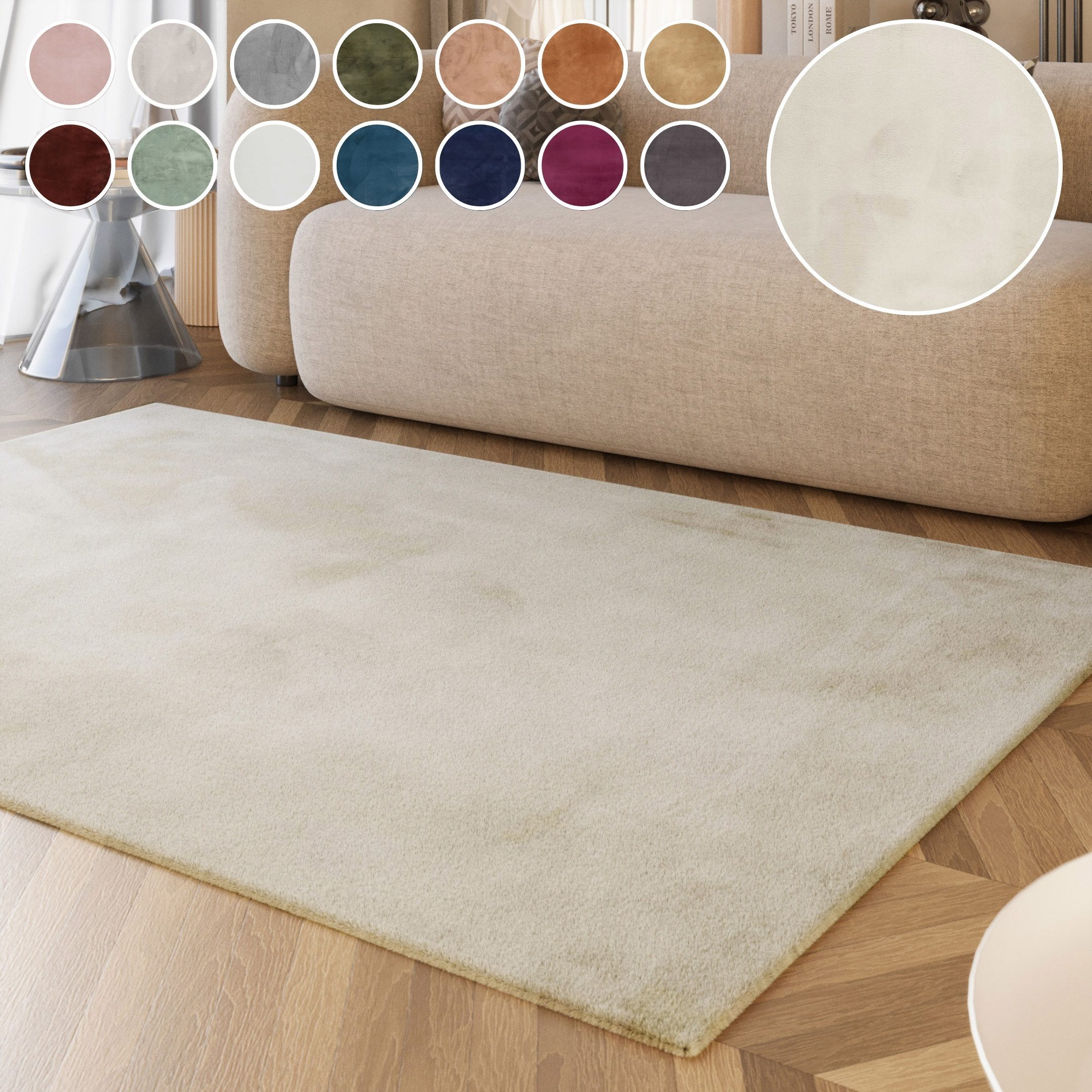 Esprit Hoogpolig vloerkleed Alice ESP-4377, kunstbont Voelt als konijnenbont, bijzonder zacht en dicht, voor alle kamers